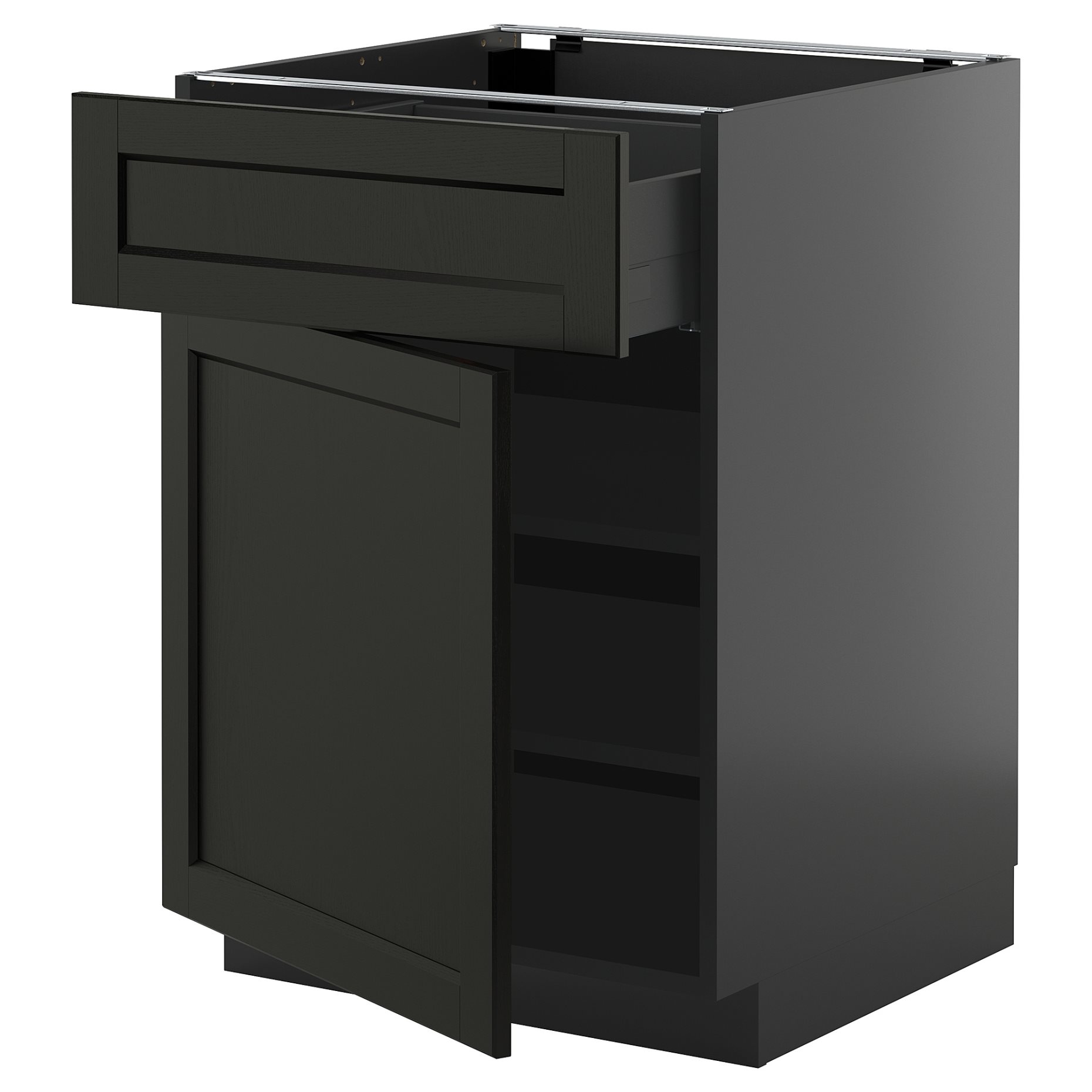 METOD/KNIVSHULT, base cabinet with drawer/door, 60x60 cm, 095.891.61
