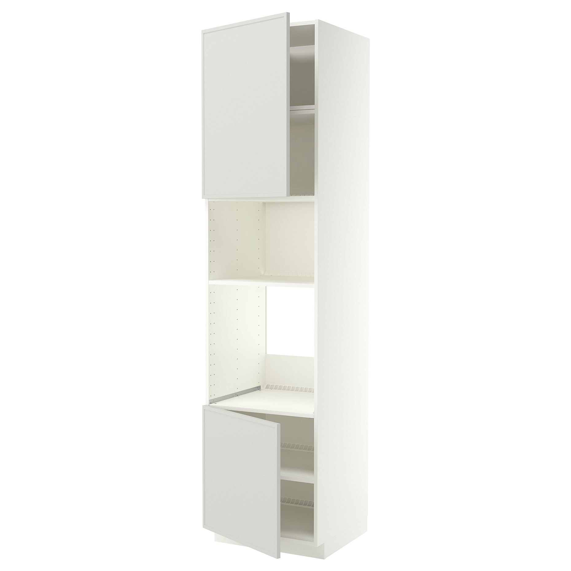 METOD, high cabinet for oven/microwave with 2 doors/shelves, 60x60x240 cm, 096.058.68