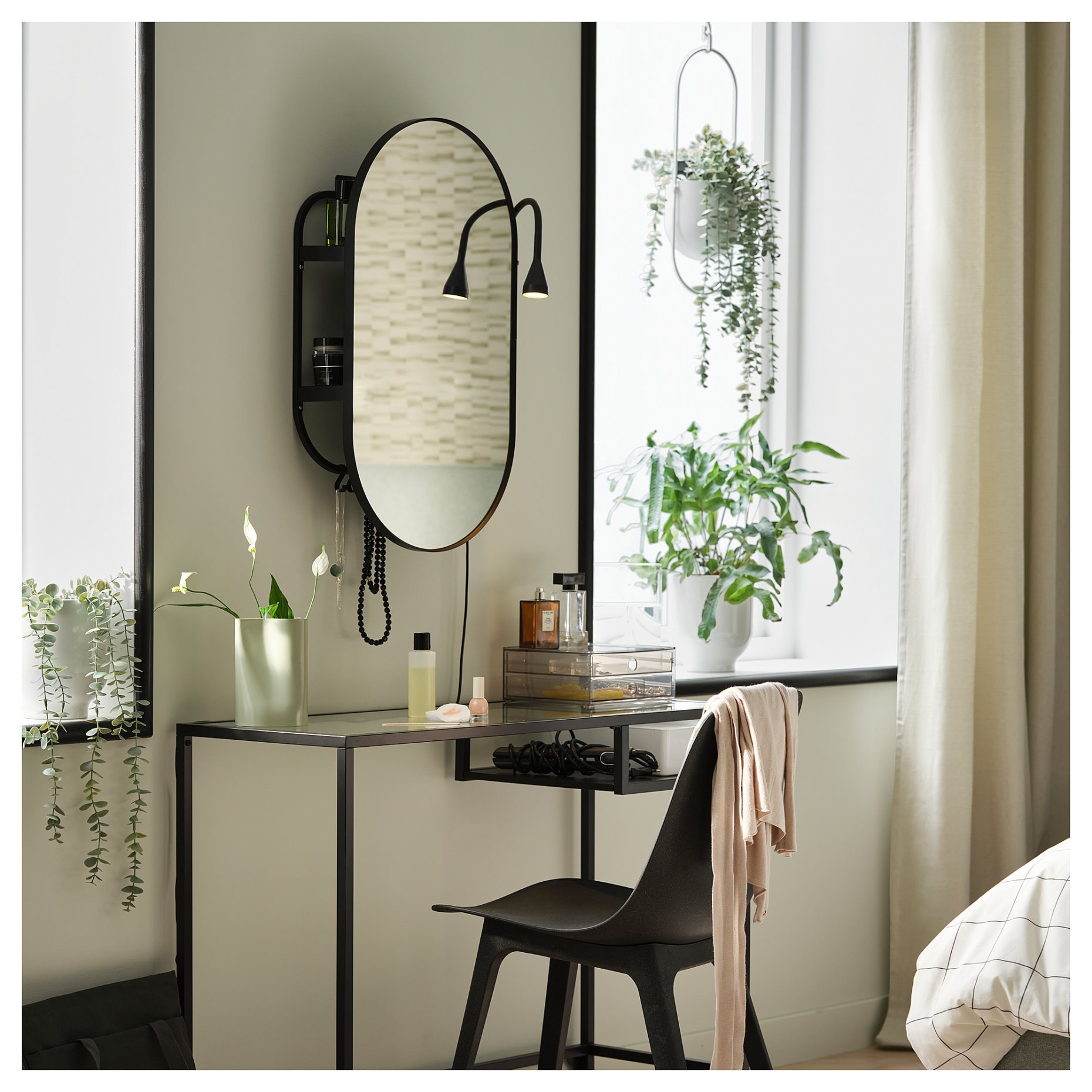 LINDBYN, mirror with storage, 40x70 cm, 104.586.11