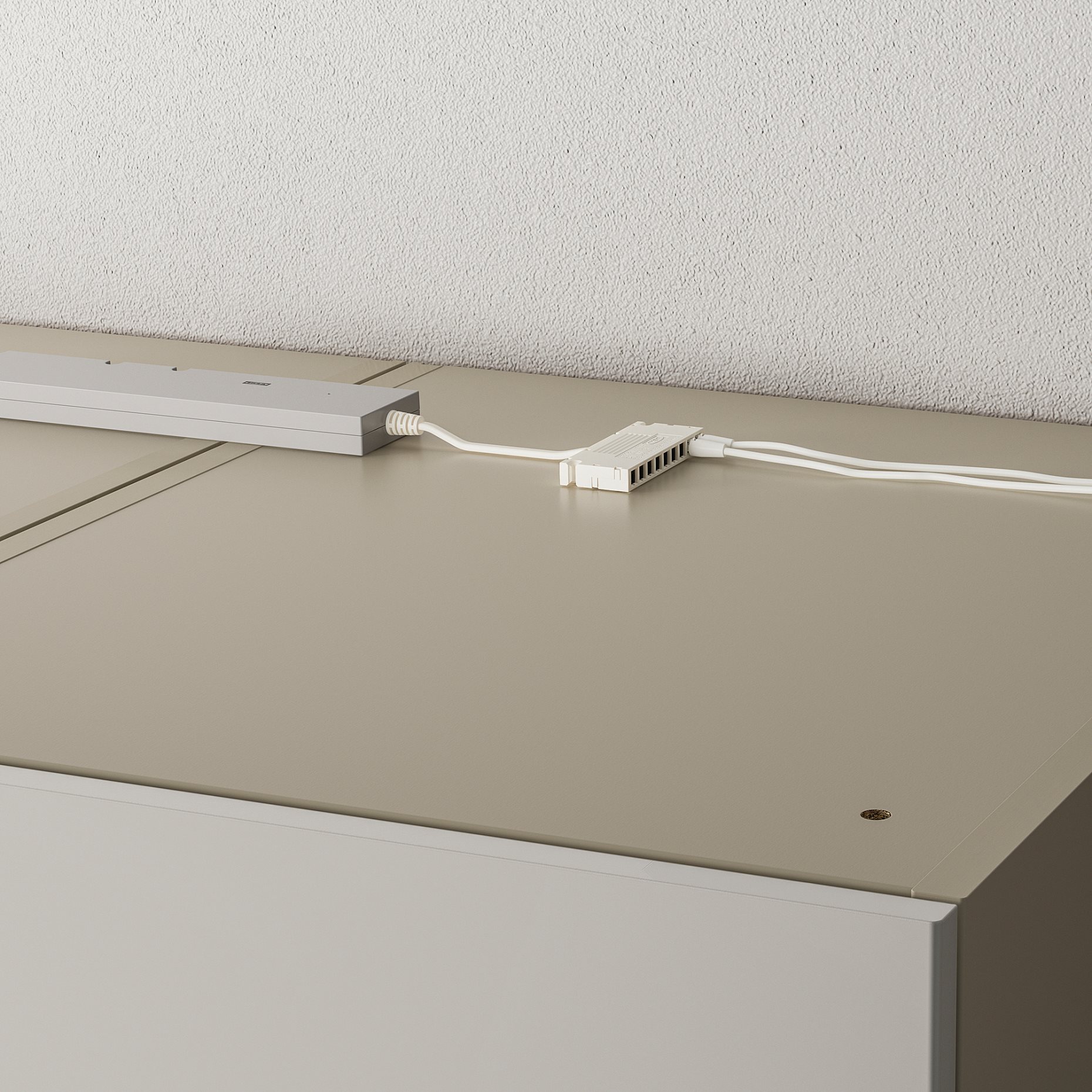 ÖVERSIDAN, wardrobe strip with built-in LED light source and sensor dimmable , 46 cm, 104.749.08
