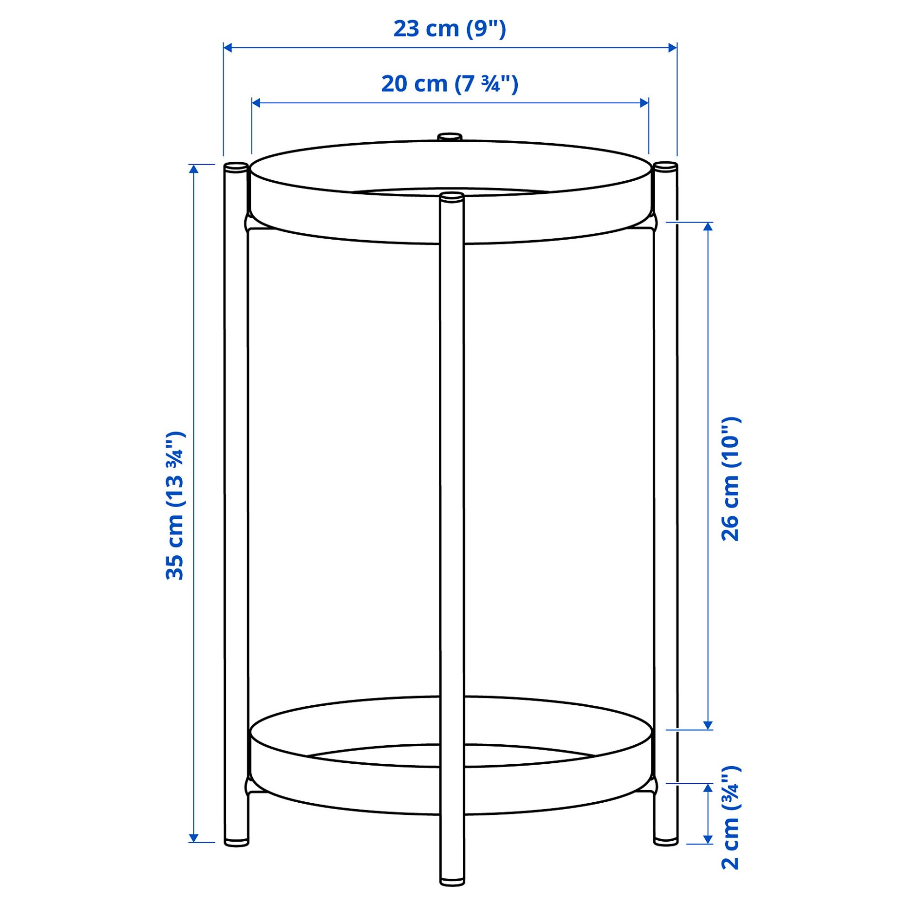 OLIVBLAD, plant stand in/outdoor, 35 cm, 104.866.52