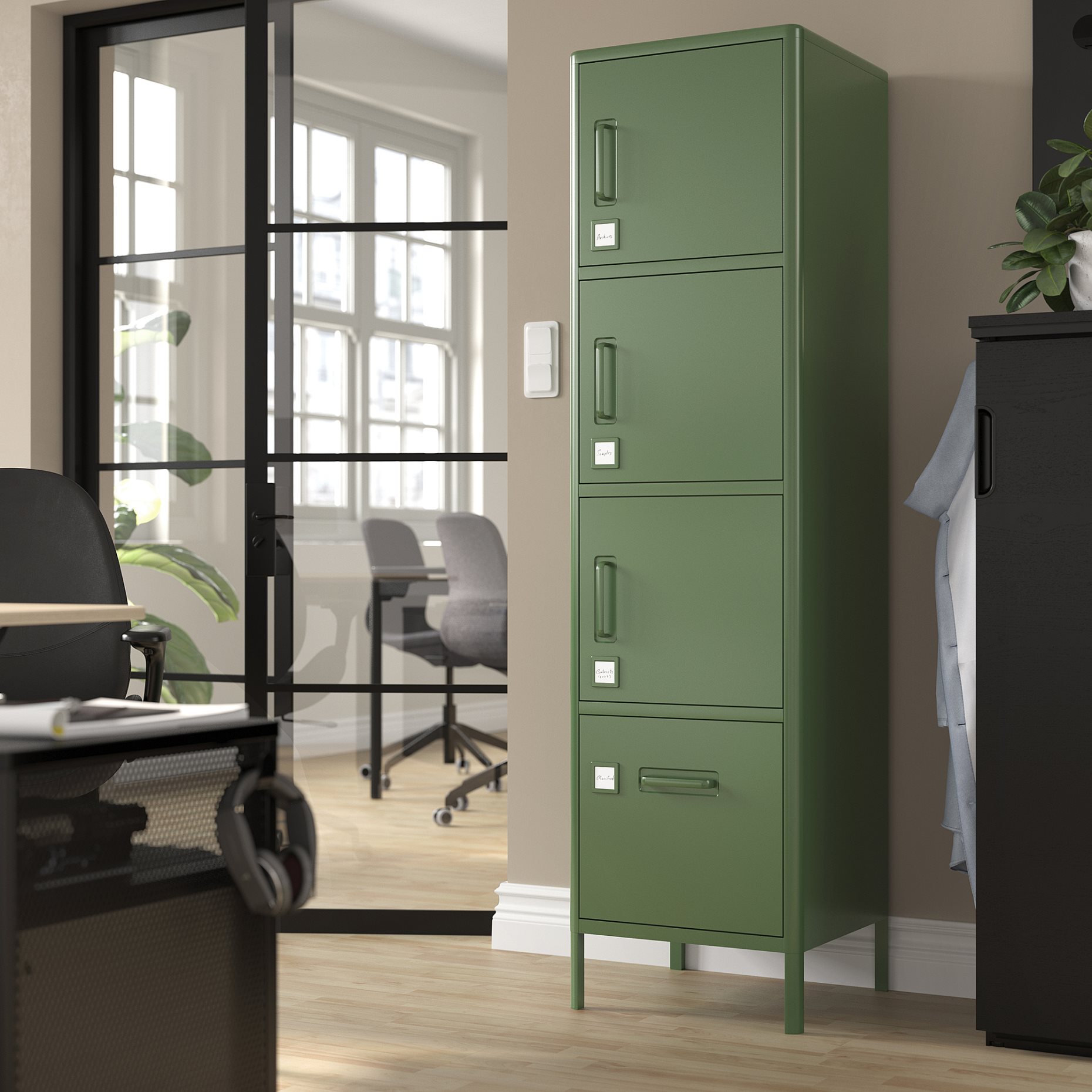 IDÅSEN, high cabinet with drawer and doors, 45x172 cm, 104.964.01