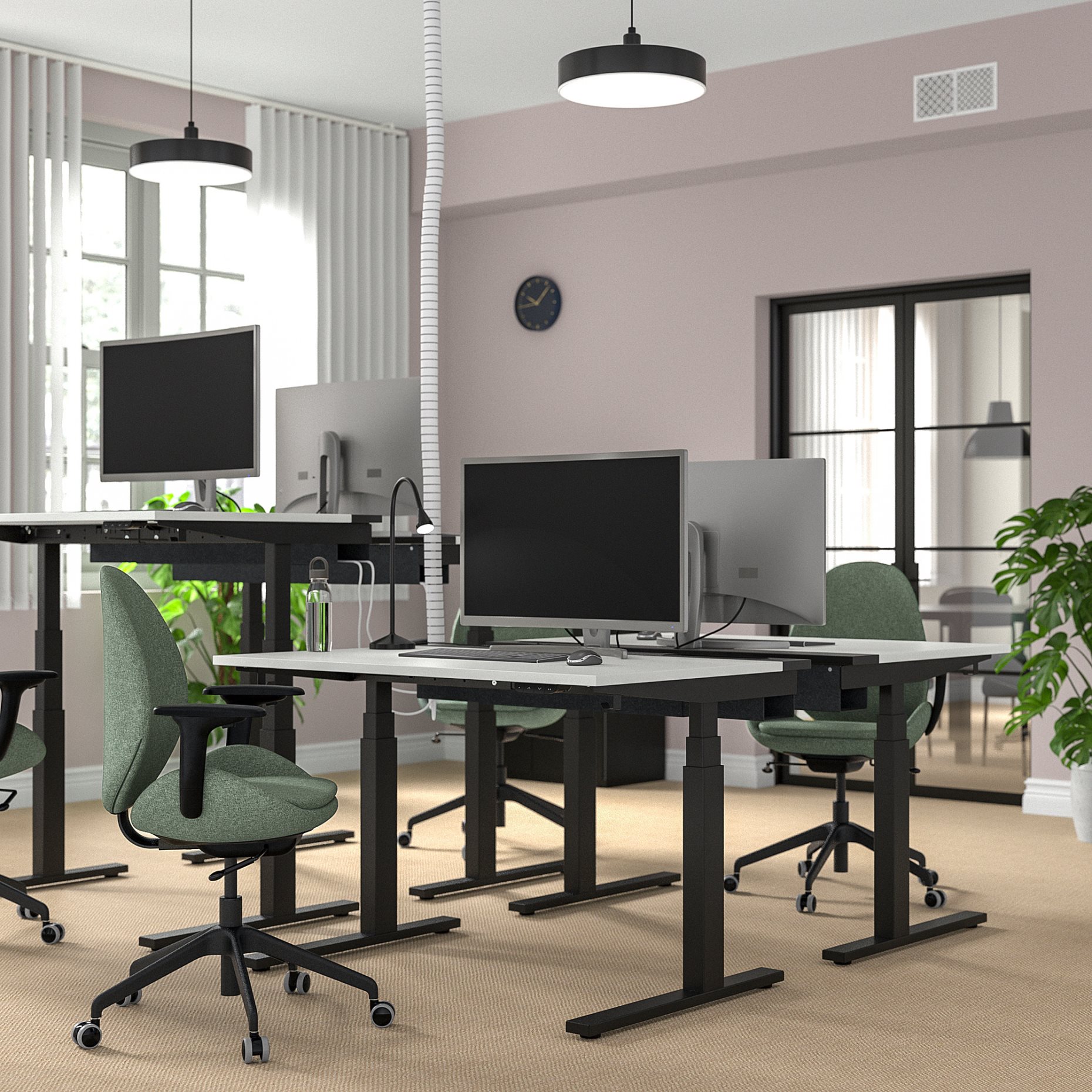 MITTZON, underframe sit/stand for desk/electric, 120/140/160x60 cm, 105.155.98