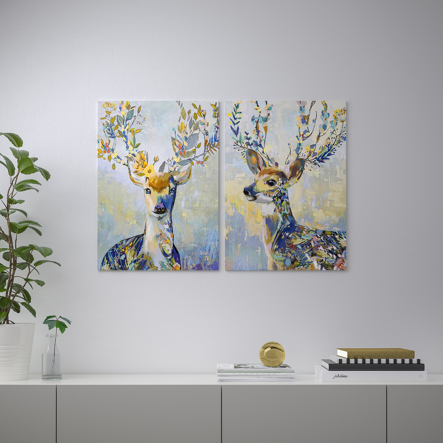 PJÄTTERYD, πίνακας/χρωματιστός τάρανδος, 50x70 cm, 105.180.40