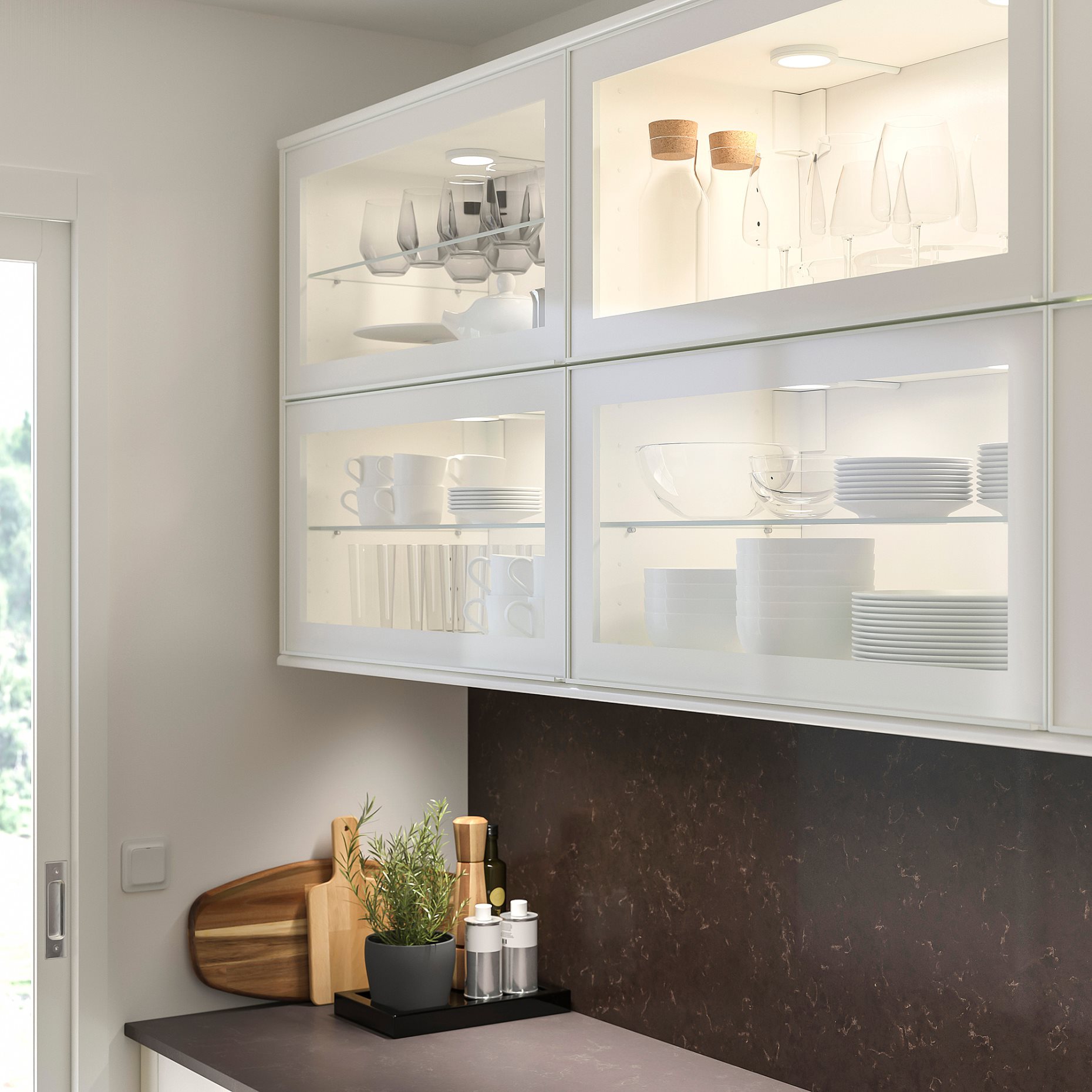 HEJSTA, γυάλινη πόρτα, 30x100 cm, 105.266.29