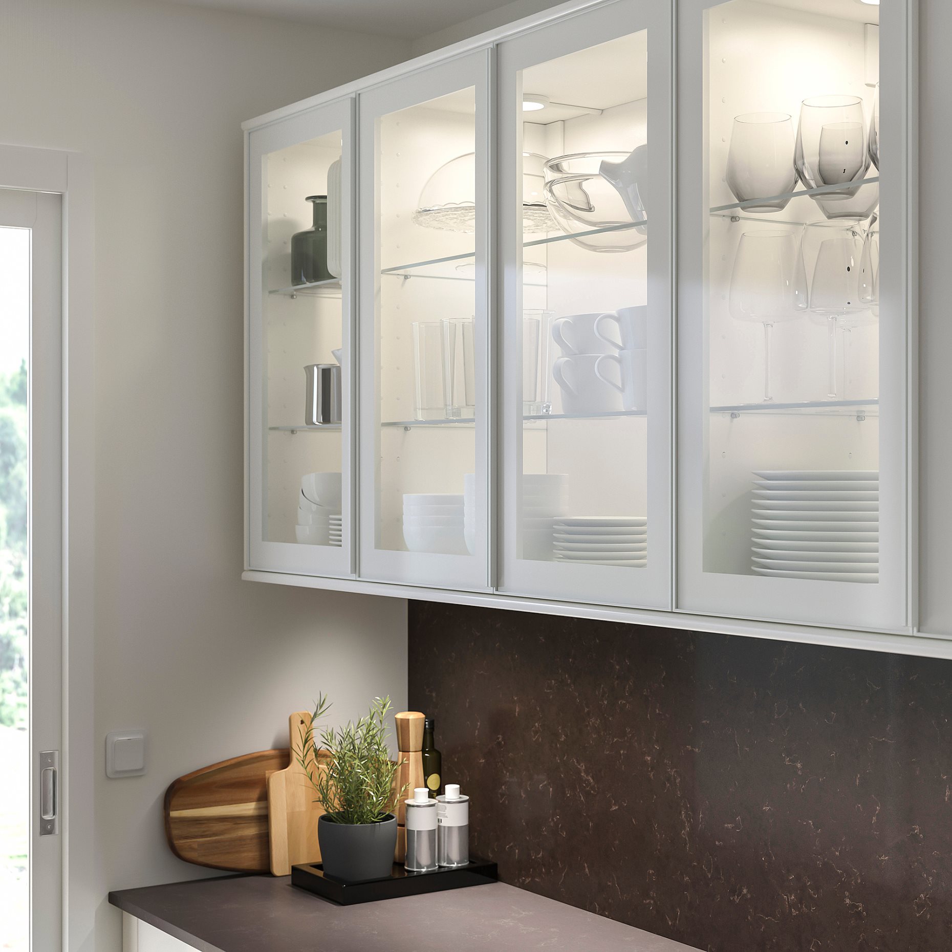 HEJSTA, γυάλινη πόρτα, 30x100 cm, 105.266.29