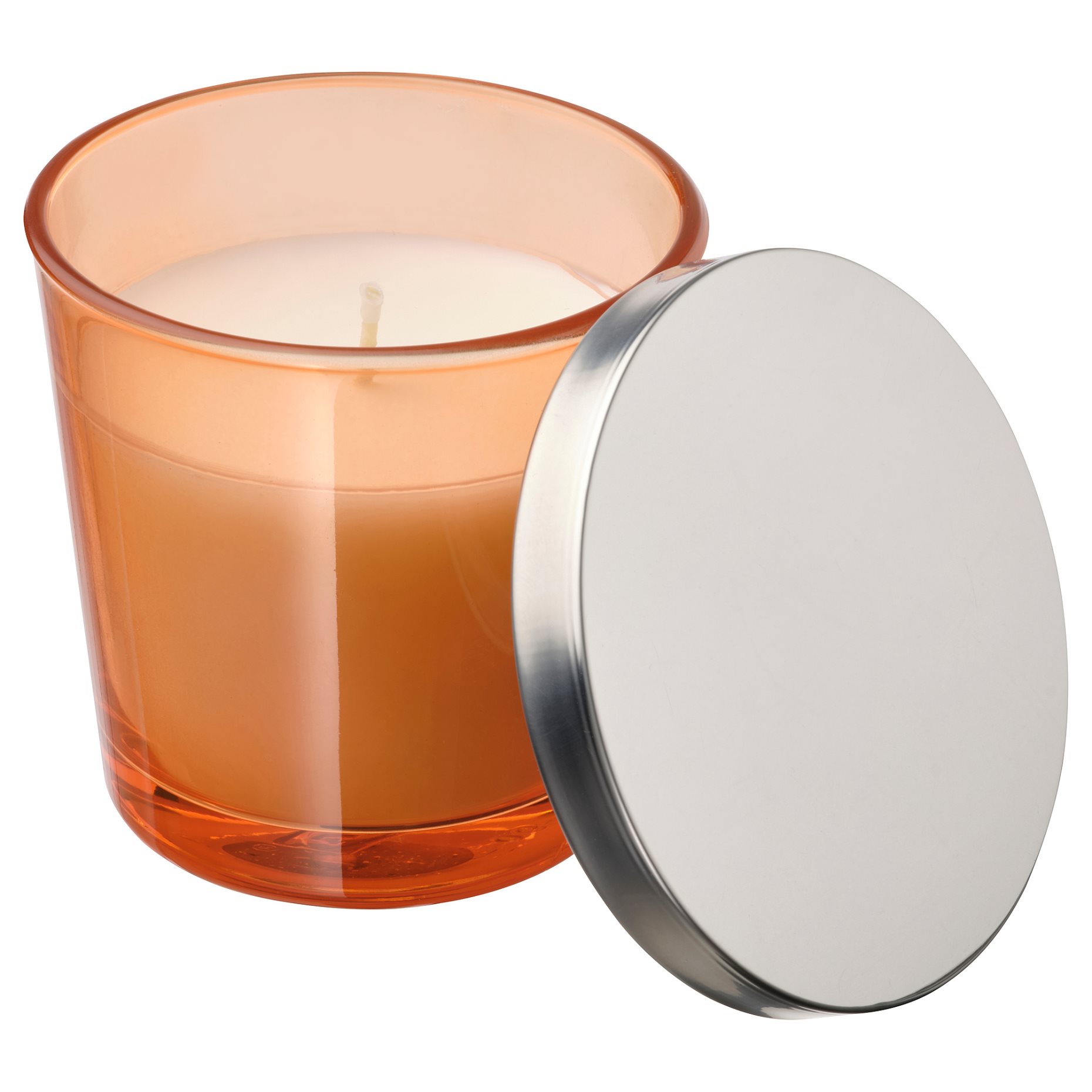 ASPSKOG, scented candle in glass with lid/Spiced pumpkin, 25 hr, 105.272.09