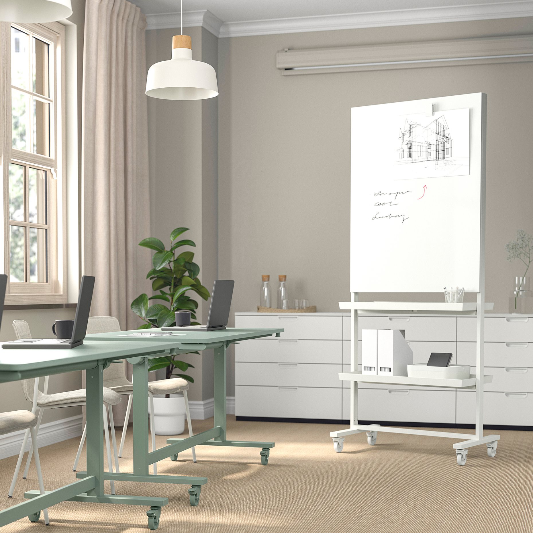 MITTZON, σκελετός με ροδάκια, 85x205x50 cm, 105.286.33