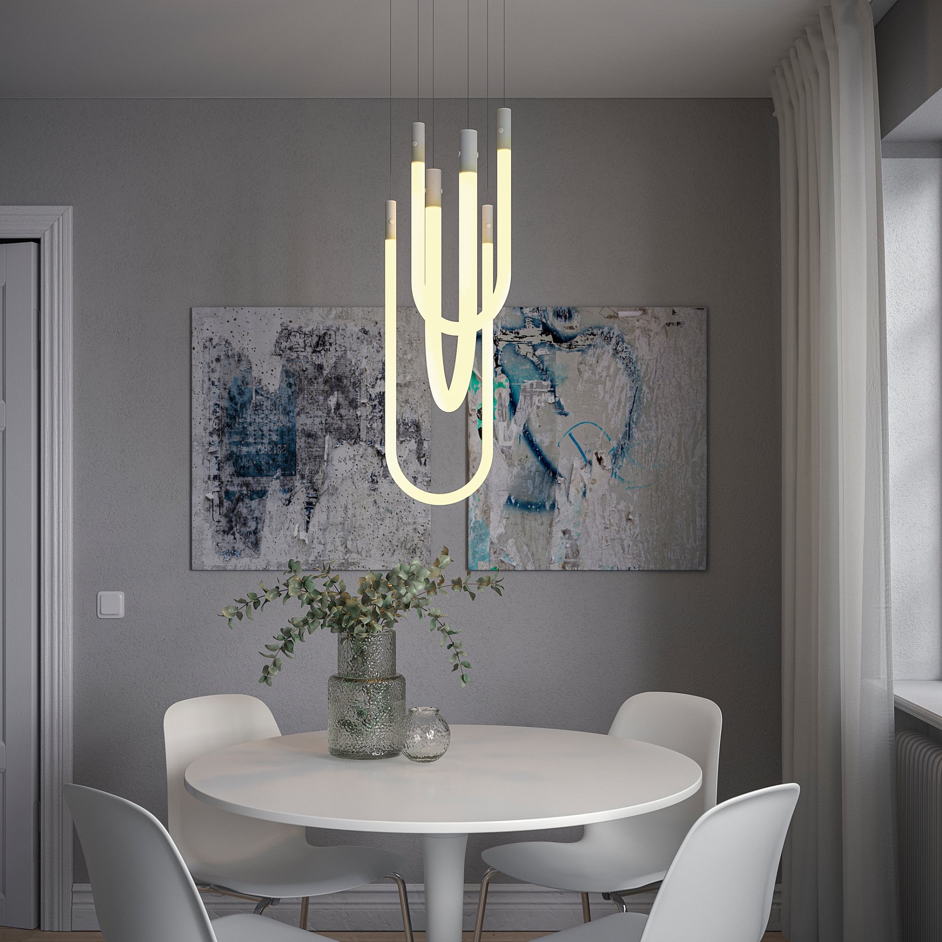 VARMBLIXT, pendant lamp with built-in LED light source/frosted glass, 105.311.31