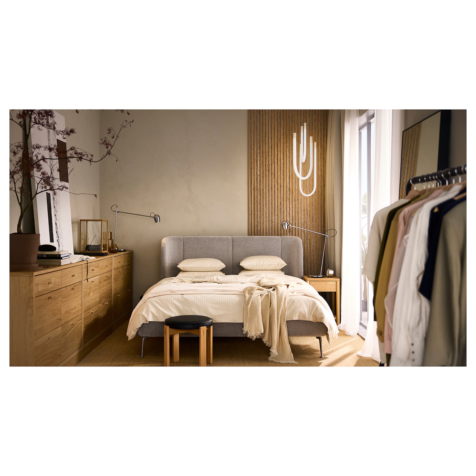 VARMBLIXT, pendant lamp with built-in LED light source/frosted glass, 105.311.31