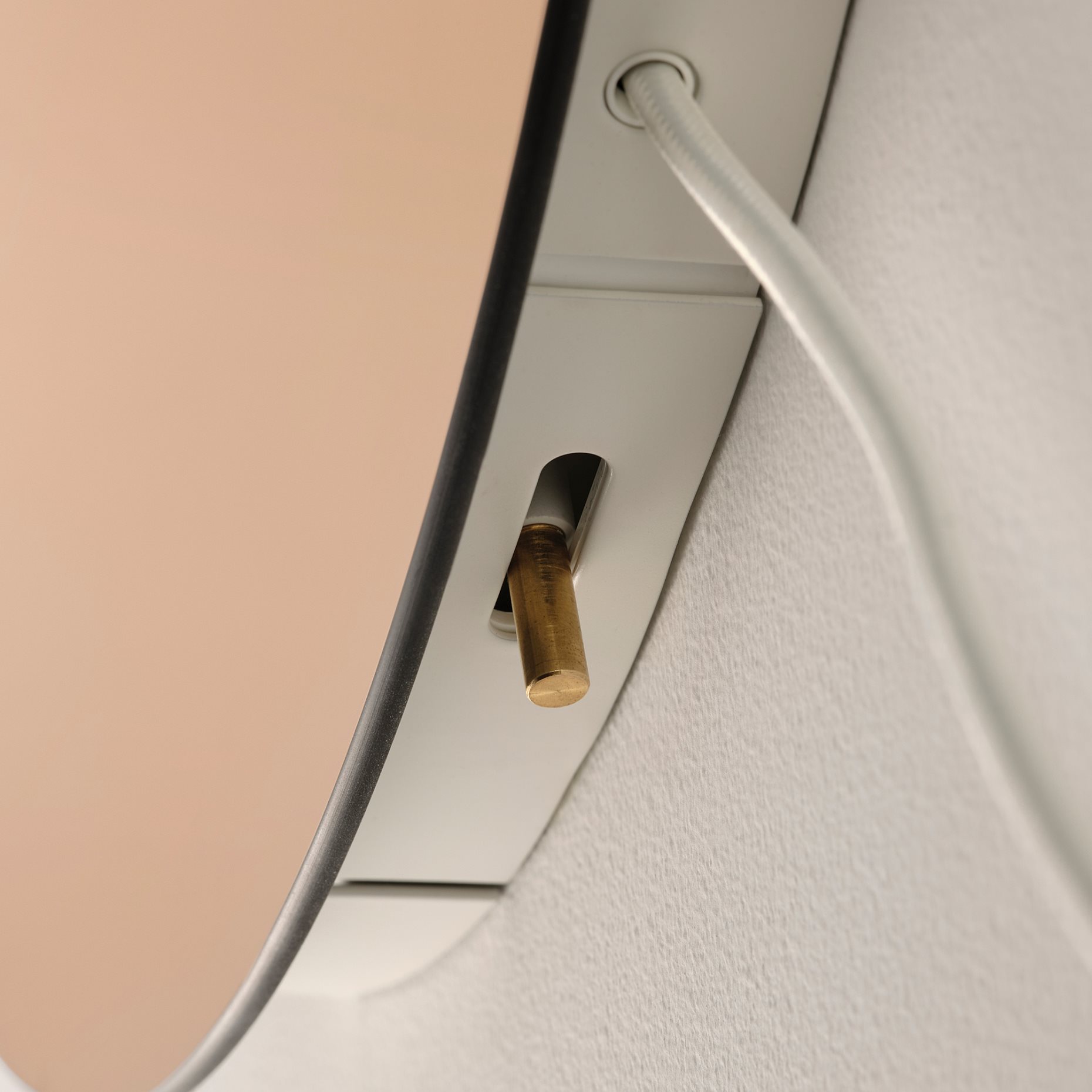 VARMBLIXT, φωτιστικό-καθρέπτης τοίχου με ενσωματωμένο φωτισμό LED/συμβατός με ροοστάτη/στρογγυλό, 105.315.41