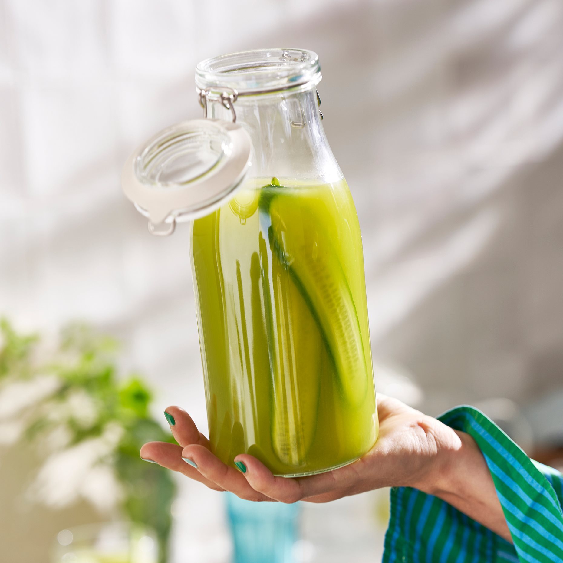 KORKEN, bottle shaped jar with lid, 1 l, 105.413.66