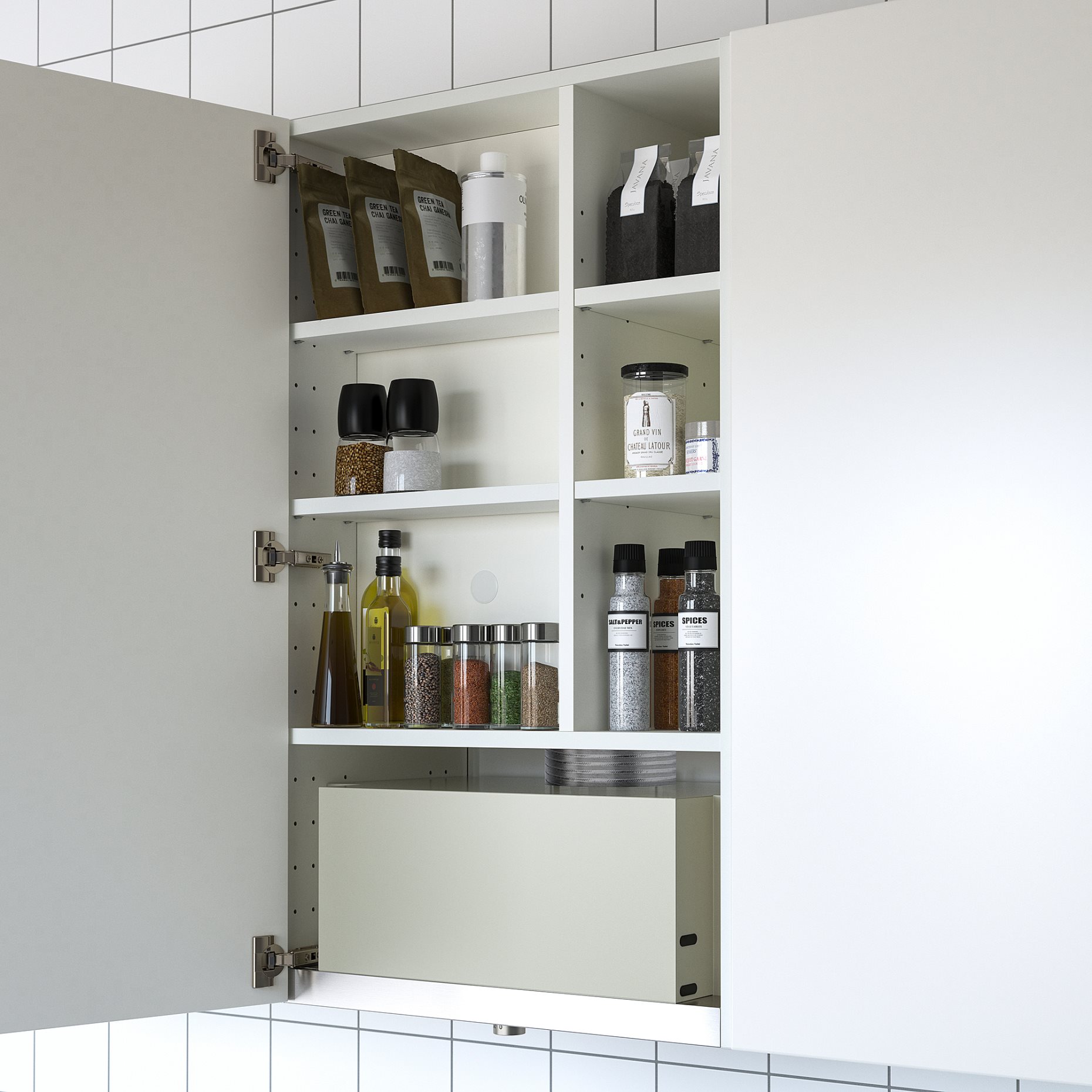 METOD, wall cabinet frame for built in extractor hood, 60x37x100 cm, 105.476.41