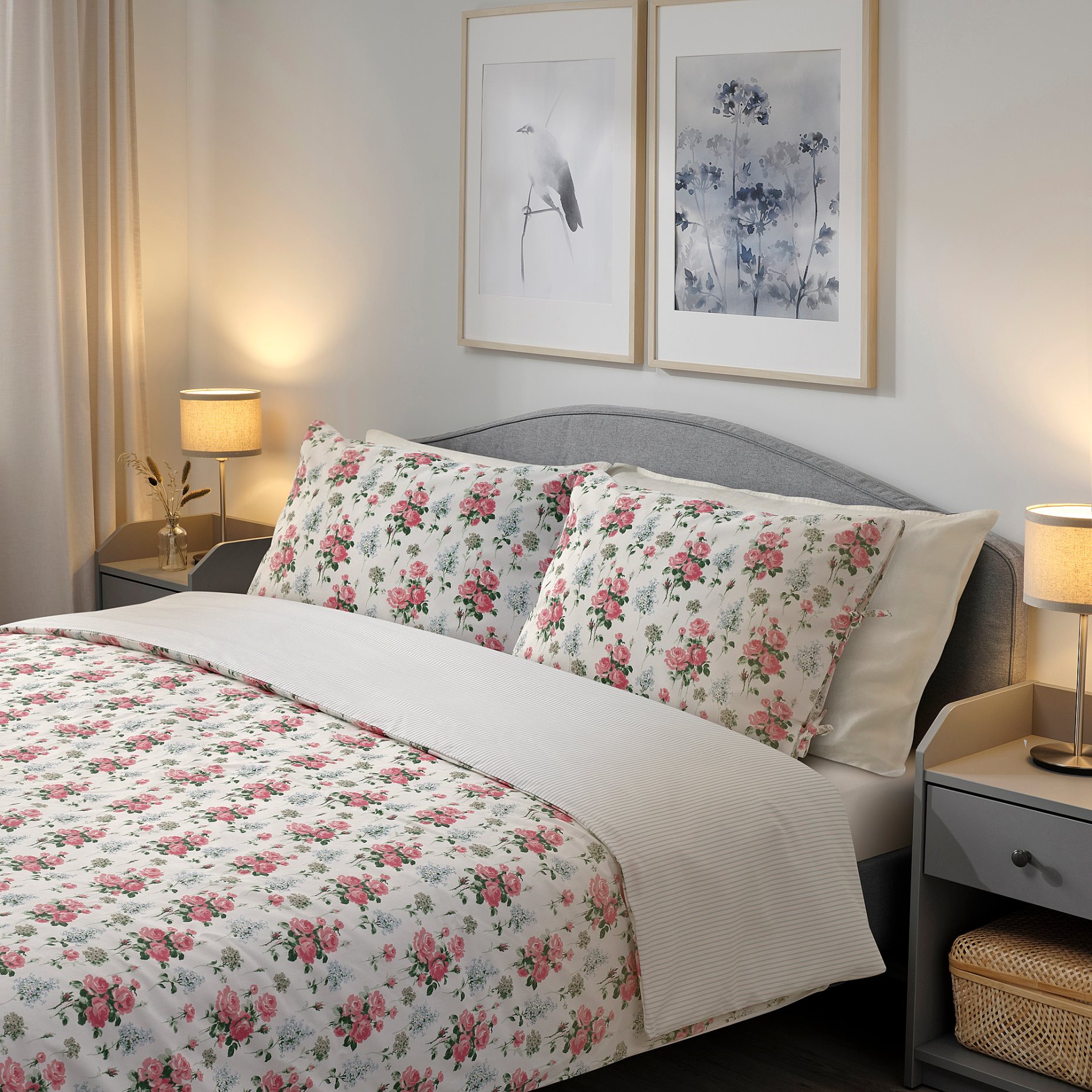 EMMIE SÖT, duvet cover and 2 pillowcases, 240x220/50x60 cm, 105.491.12