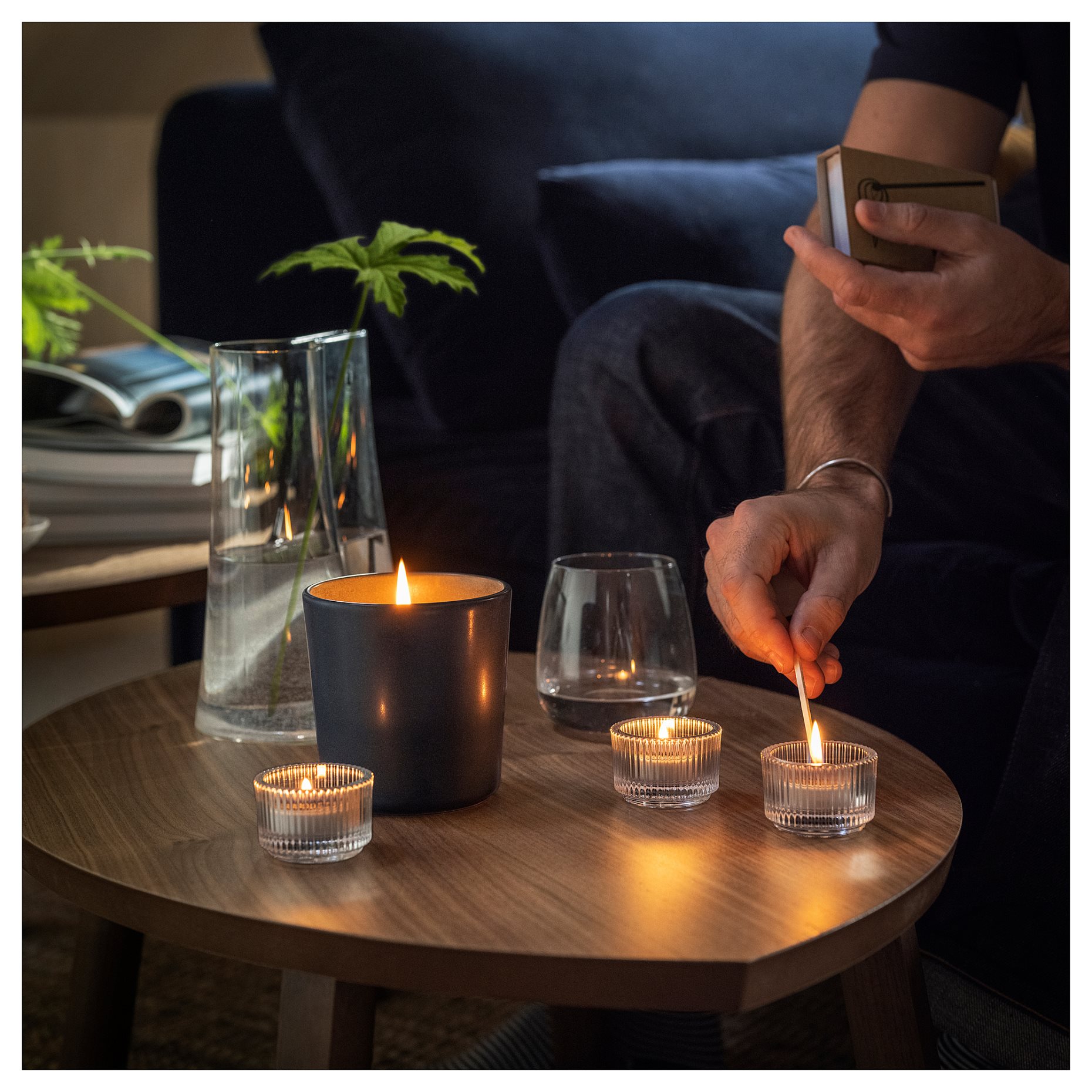 FRUKTSKOG, scented tealight/Vetiver & geranium/30 pack, 3.5 hr, 105.558.53