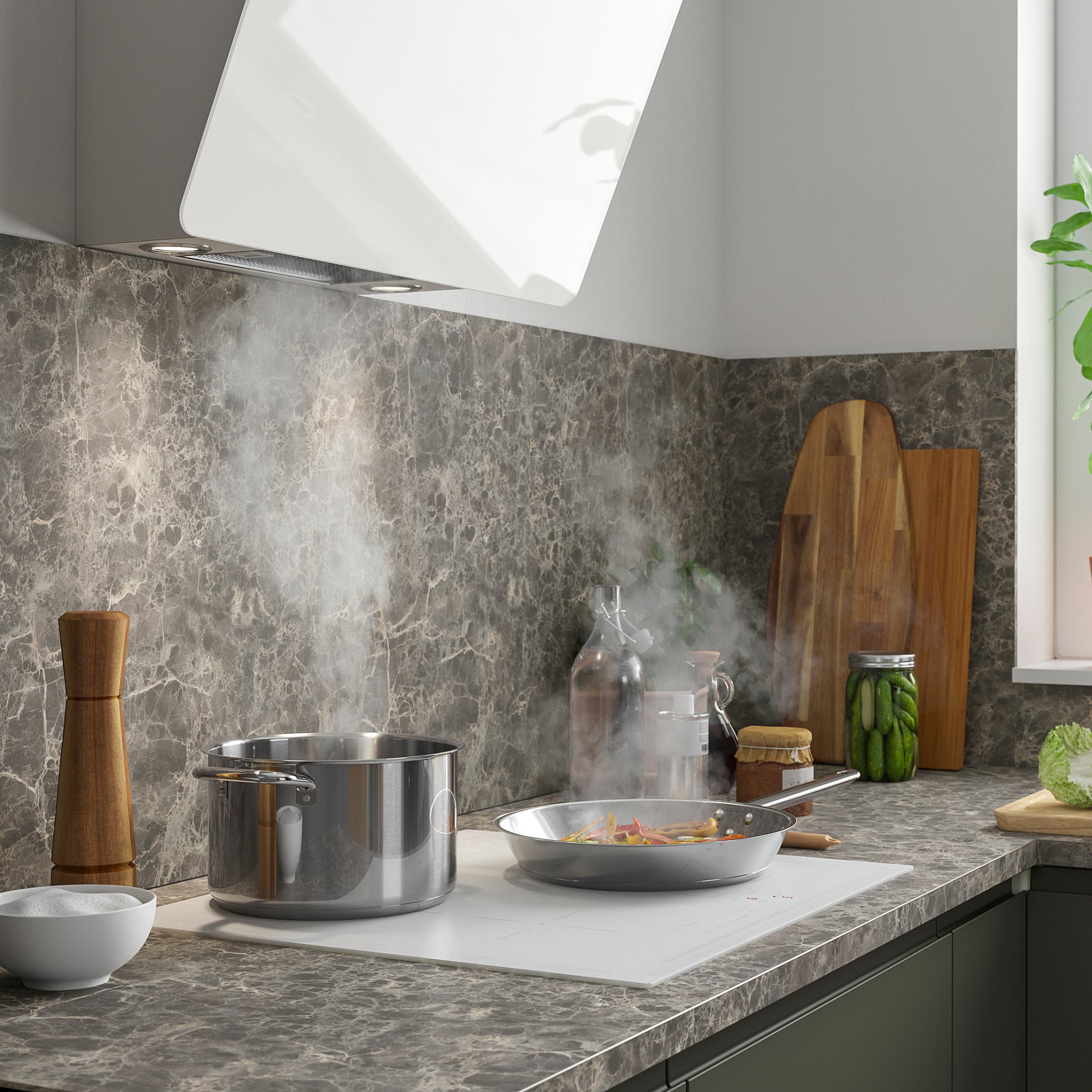 KOLSTAN, επαγωγική εστία/IKEA 500, 58 cm, 105.594.60