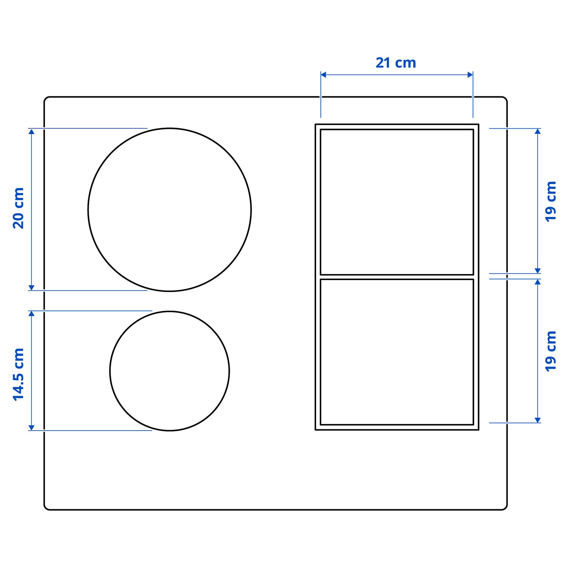 KOLSTAN, induction hob/IKEA 500, 58 cm, 105.594.60