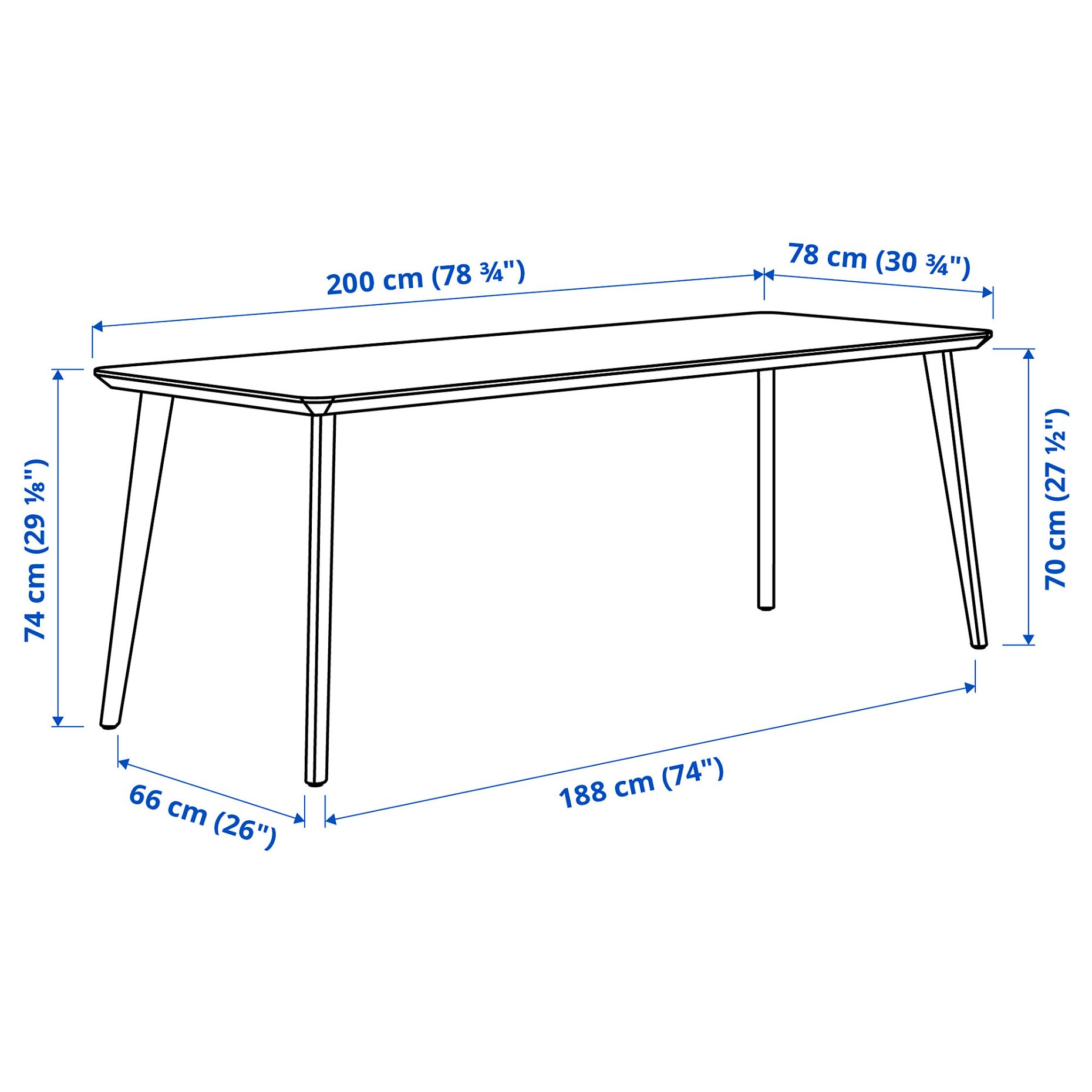 LISABO, table, 200x78 cm, 105.637.73