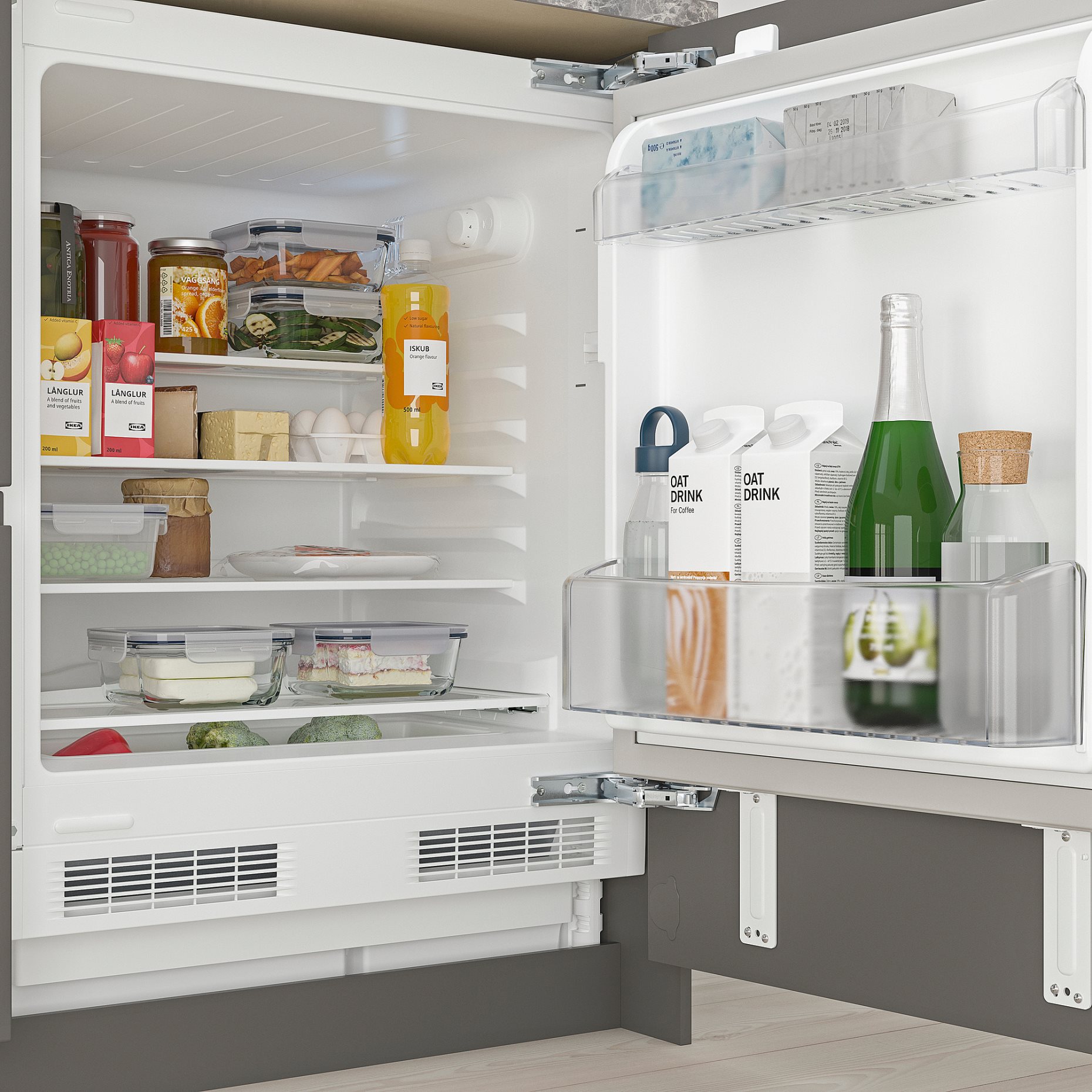 FASTNAS, ψυγείο εντοιχιζόμενο/IKEA 500, 130 l, 105.680.06