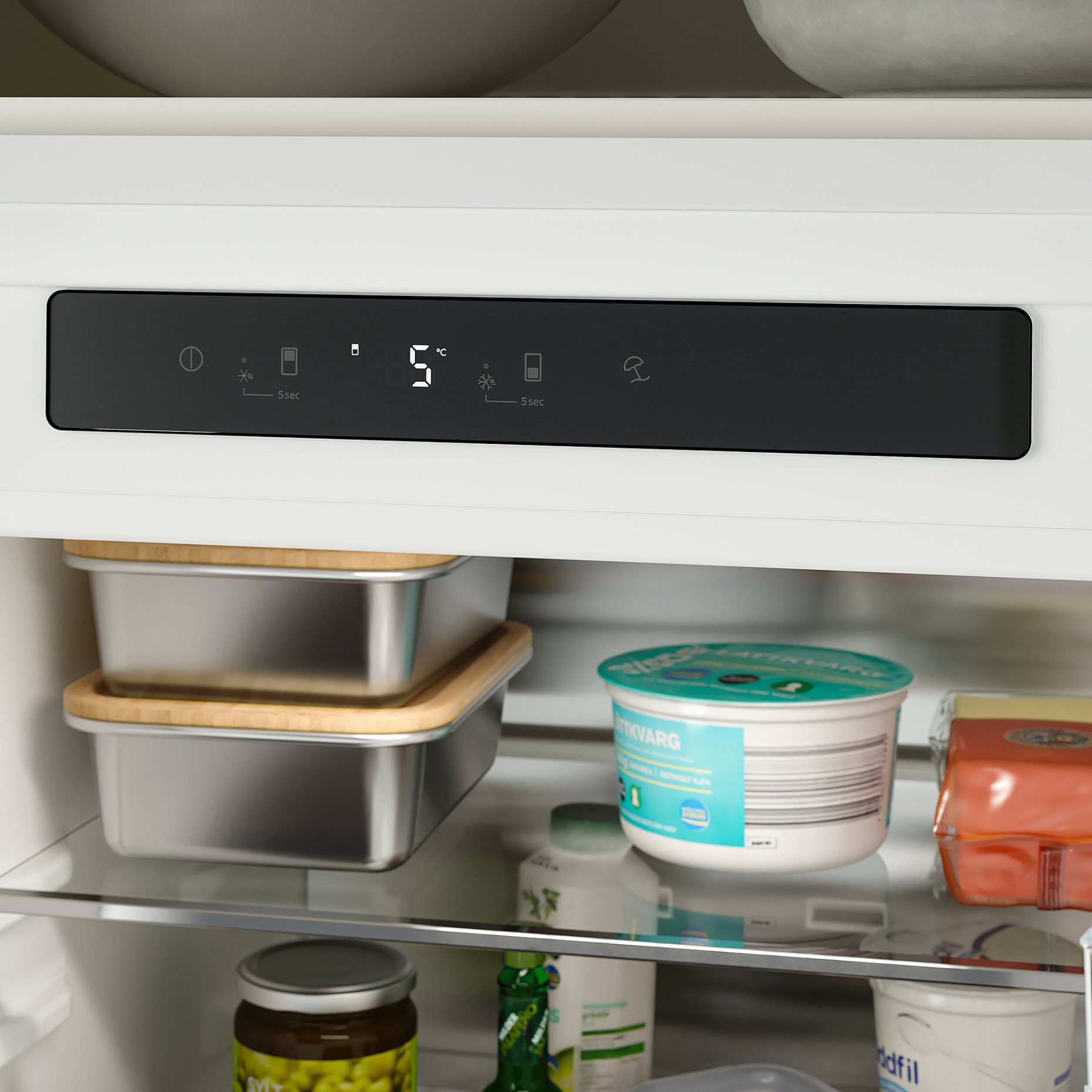 SKOGSNÄS, ψυγείο/καταψύκτης/IKEA 700 εντοιχιζόμενο, 213/87 l, 105.728.76