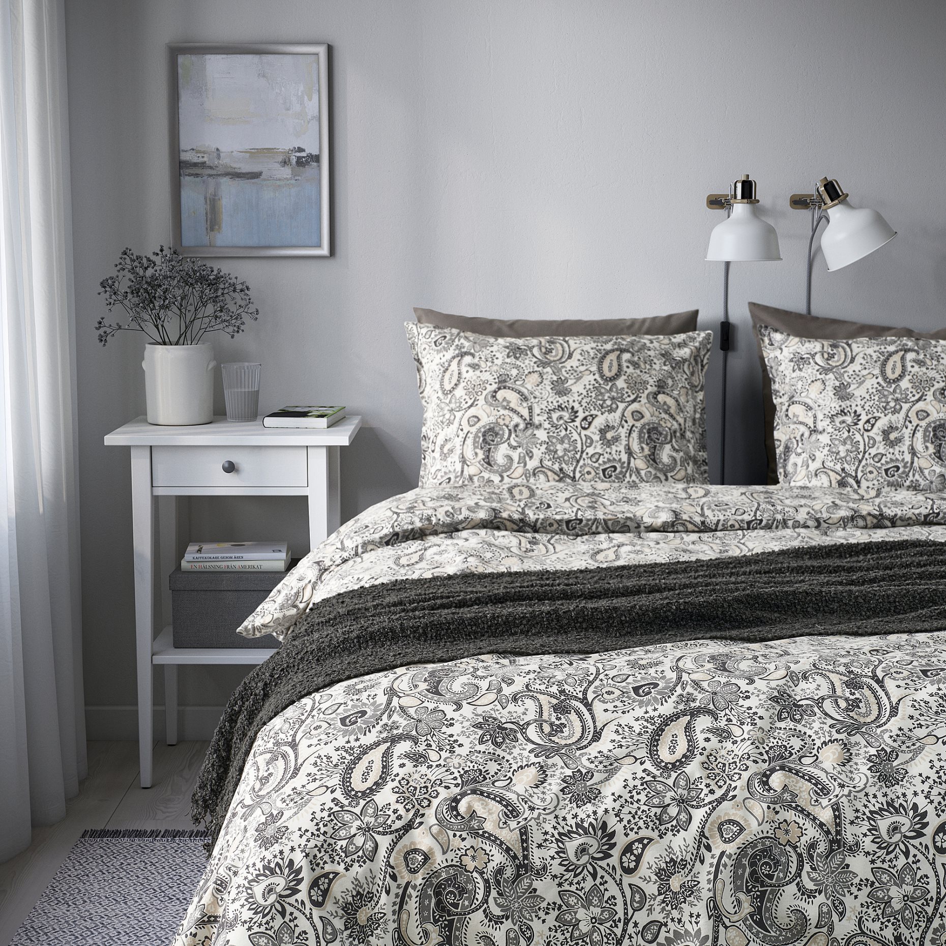 RODGERSIA, παπλωματοθήκη και μαξιλαροθήκη, 150x200/50x60 cm, 105.794.01