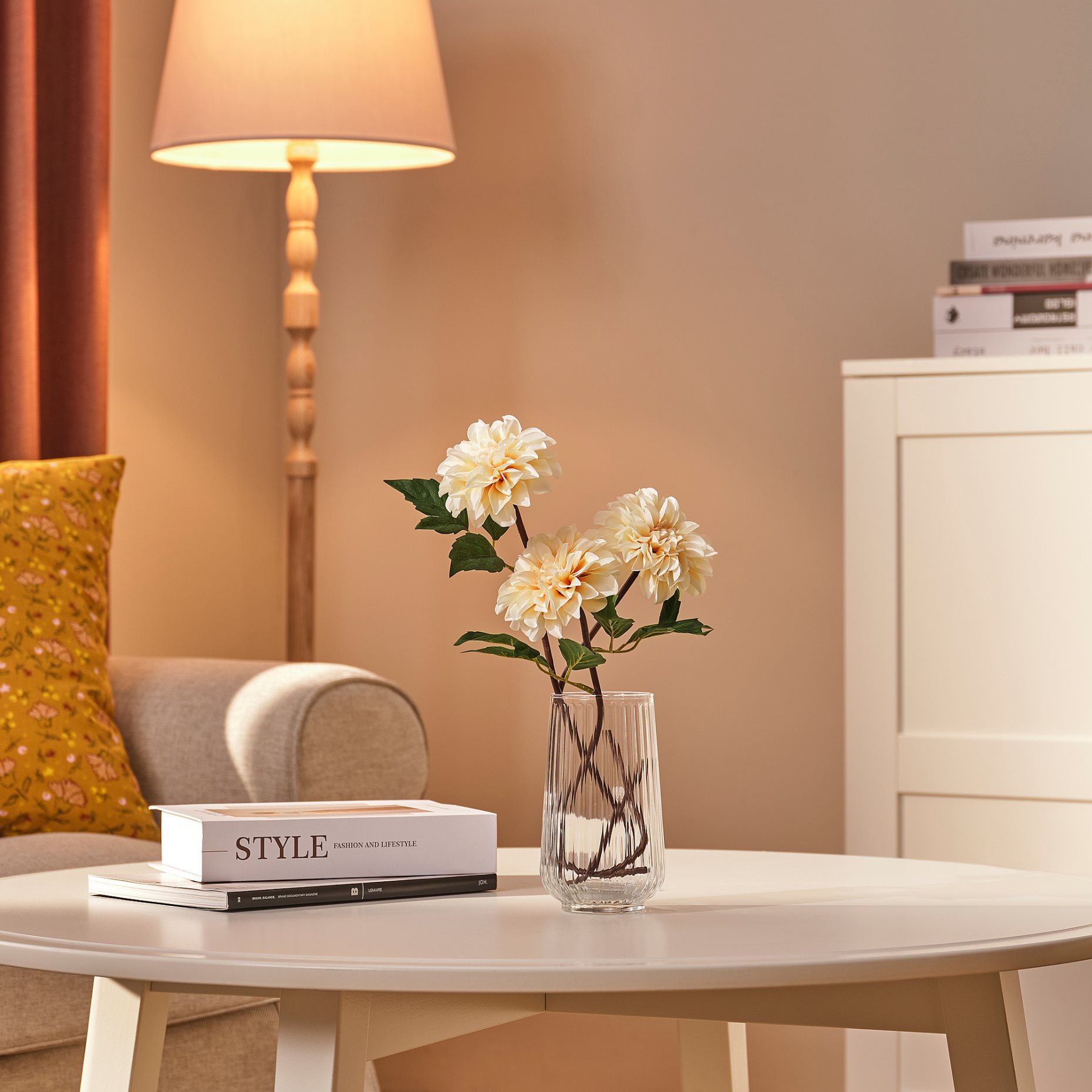 SMYCKA, τεχνητό λουλούδι/Ντάλια, 43 cm, 105.825.21