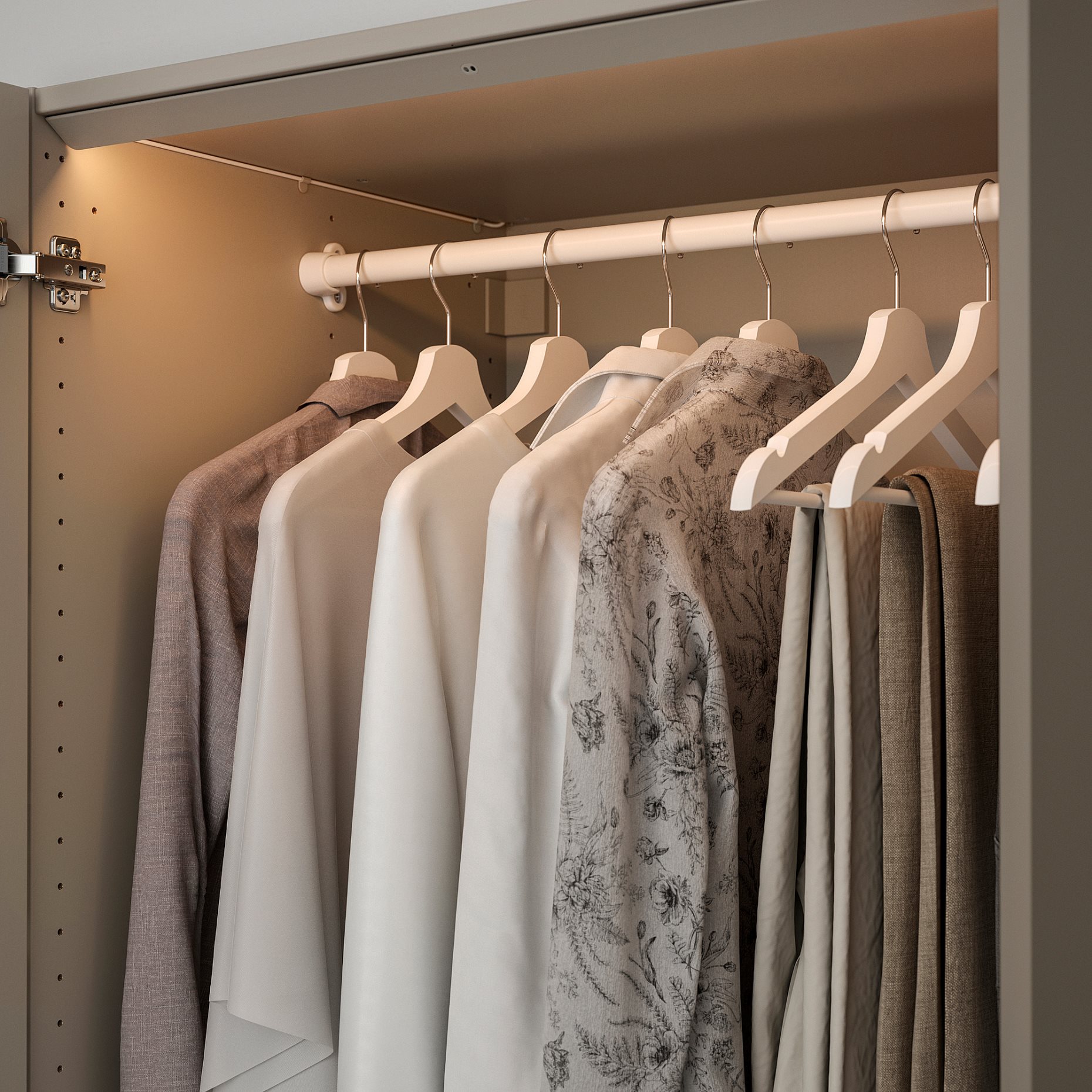 ÖVERSIDAN, wardrobe strip with built-in LED light source with sensor/dimmable, 71 cm, 105.894.76