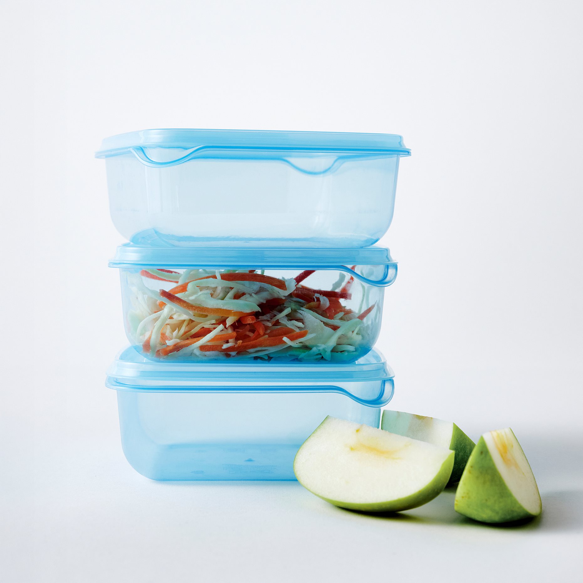 PRUTA, food container with lid/3 pack, 0.6 l, 105.971.03