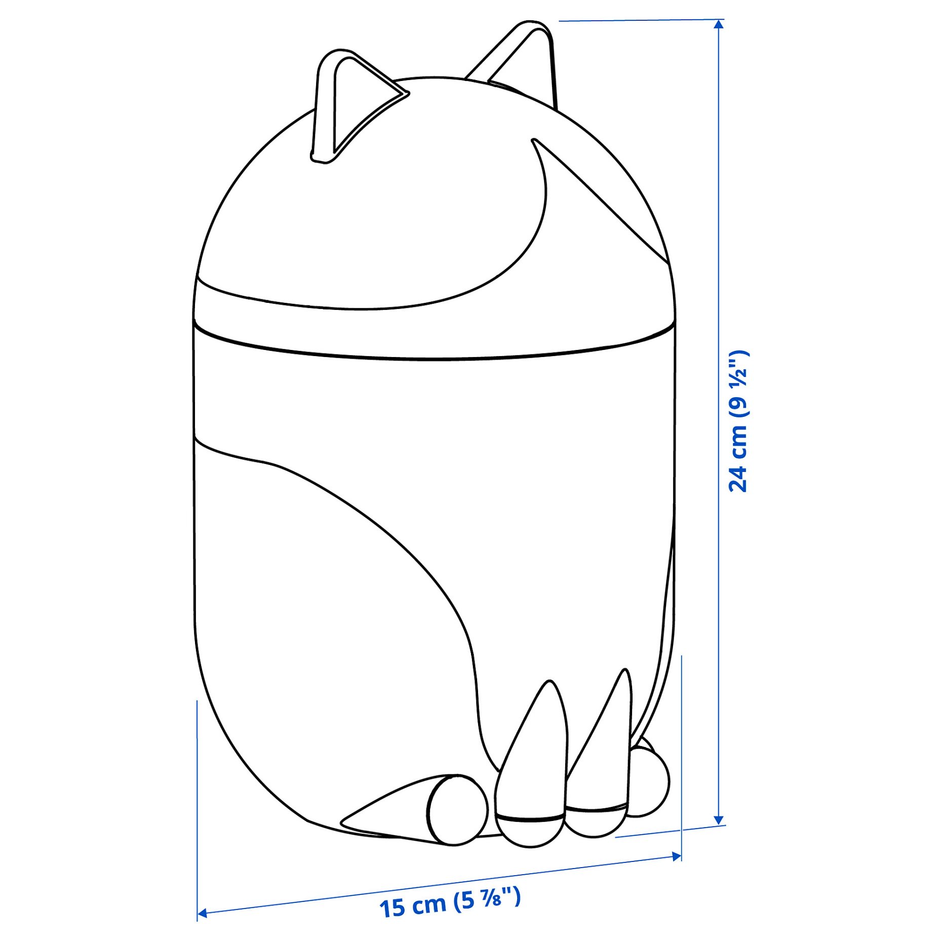 GREJSIMOJS, storage with lid cat-shaped, 106.036.46