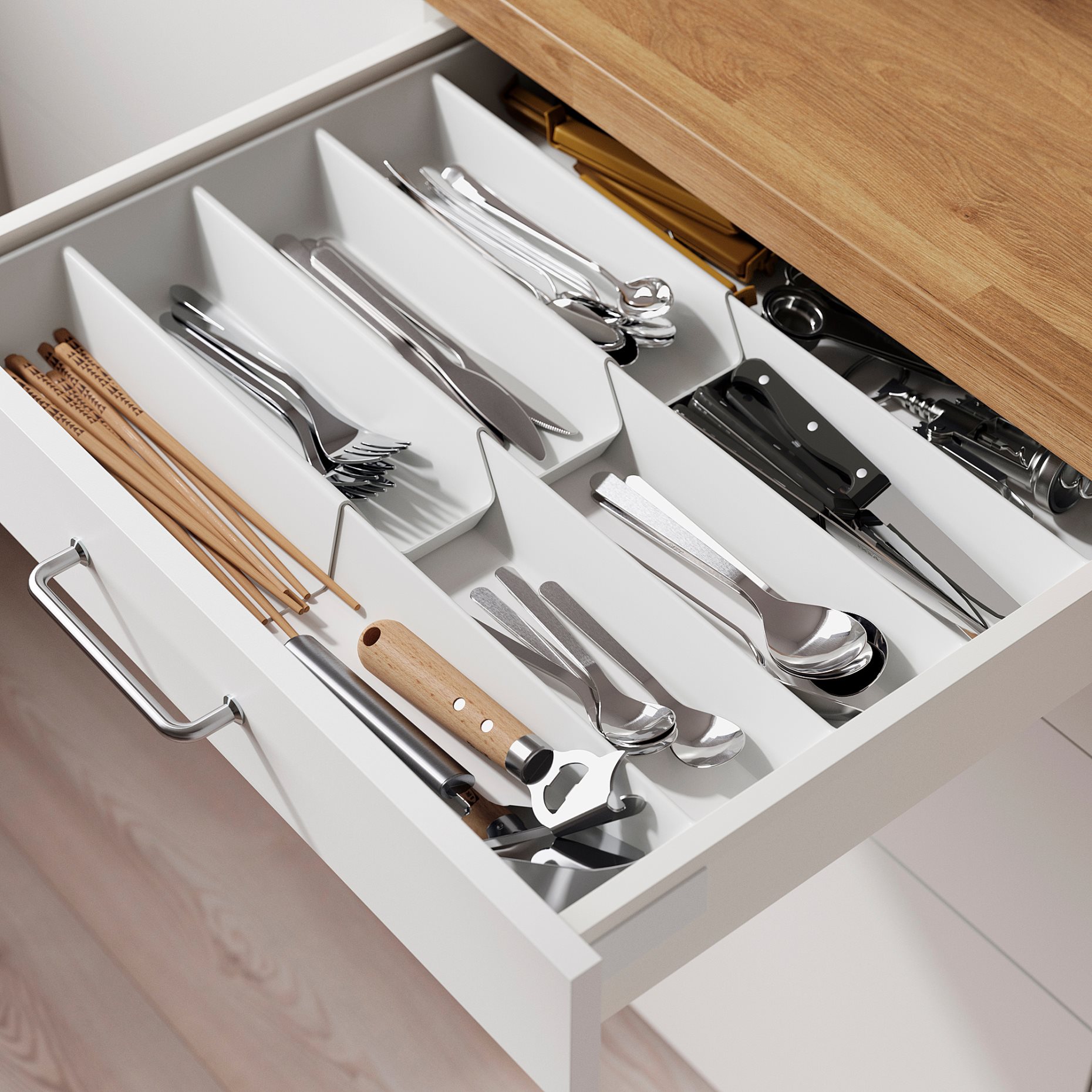 VARIERA, adjustable cutlery tray, 30-52x47 cm, 106.138.10