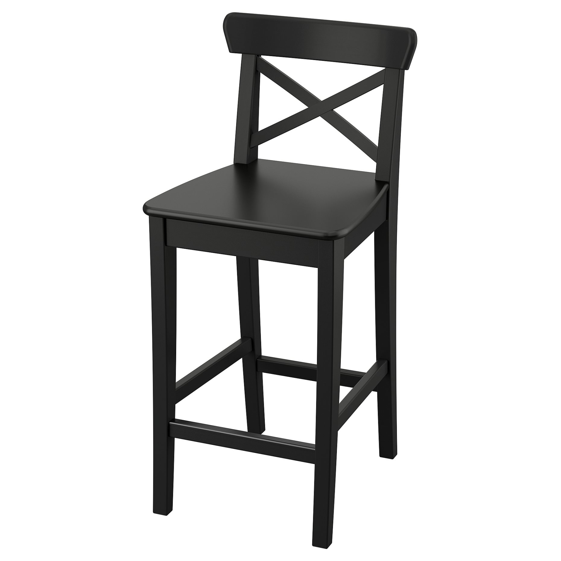ROSENTORP, bar stool with backrest, 63 cm counter height, 106.199.30