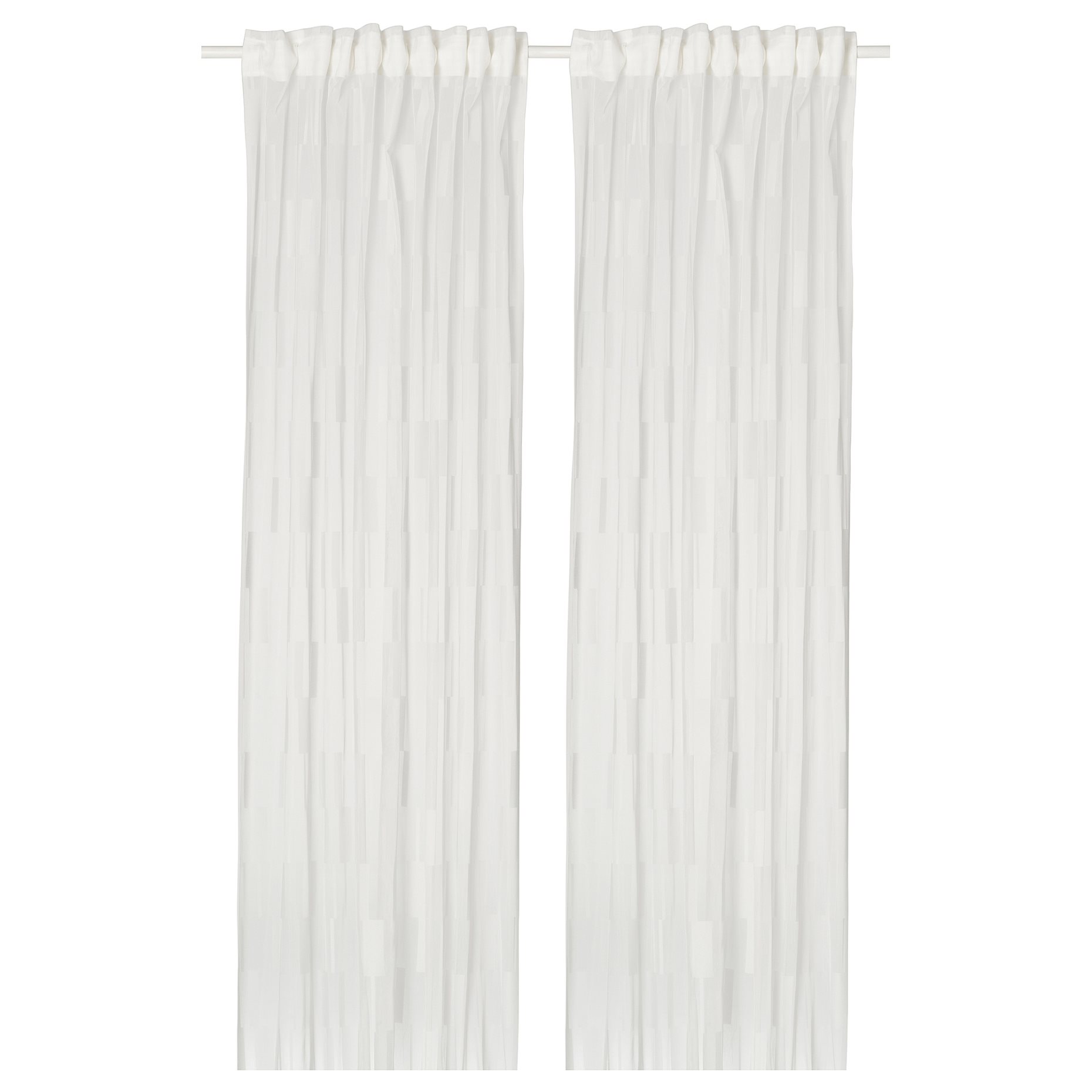 BERGNEJLIKA, net curtains with heading tape 1 pair, 145x280 cm, 106.299.86
