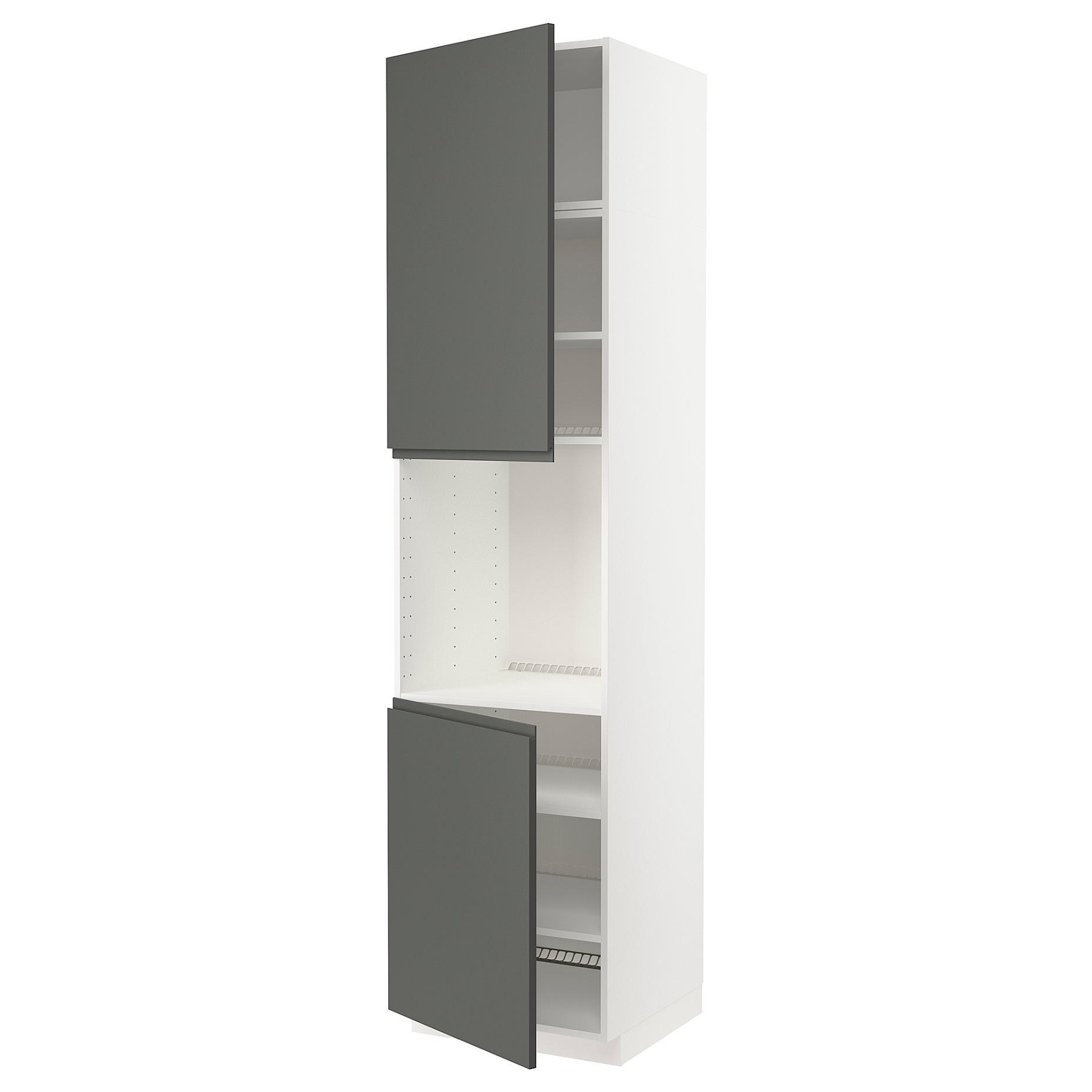 METOD, high cabinet for oven with 2 doors/shelves, 60x60x240 cm, 194.547.41