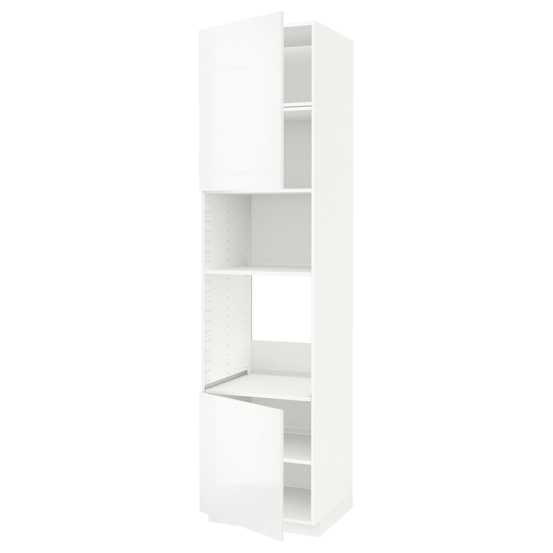 METOD, high cabinet for oven/microwave with 2 doors/shelves, 60x60x240 cm, 194.579.66