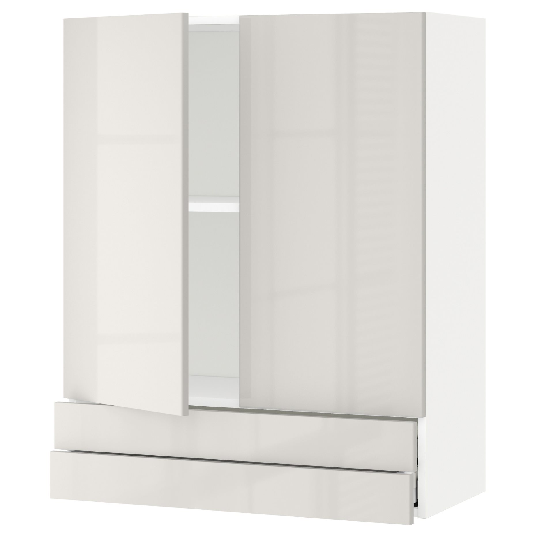 METOD/MAXIMERA, ντουλάπι τοίχου με 2 πόρτες/2 συρτάρια, 80x100 cm, 194.584.52