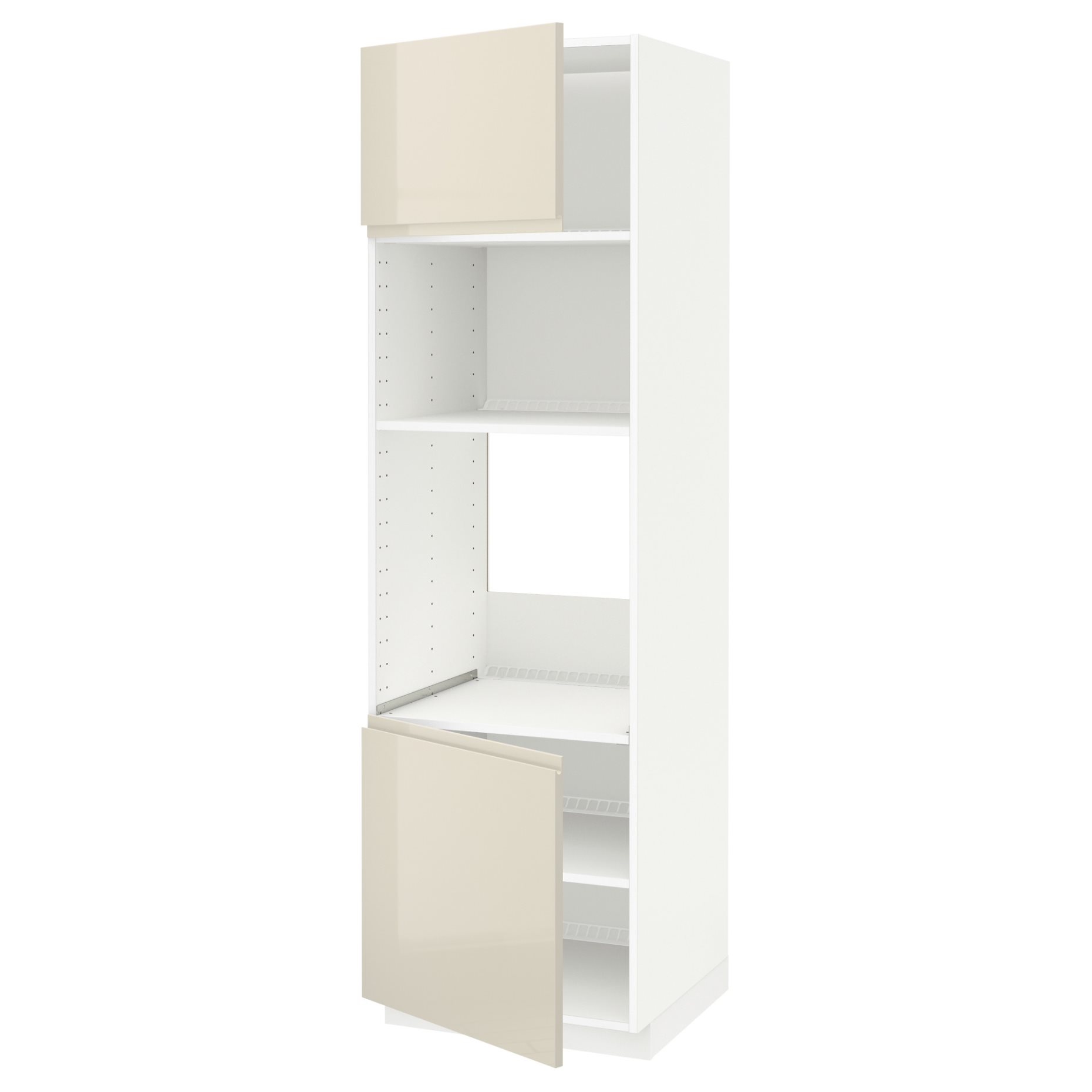 METOD, high cabinet for oven/microwave with 2 doors/shelves, 60x60x200 cm, 194.649.76