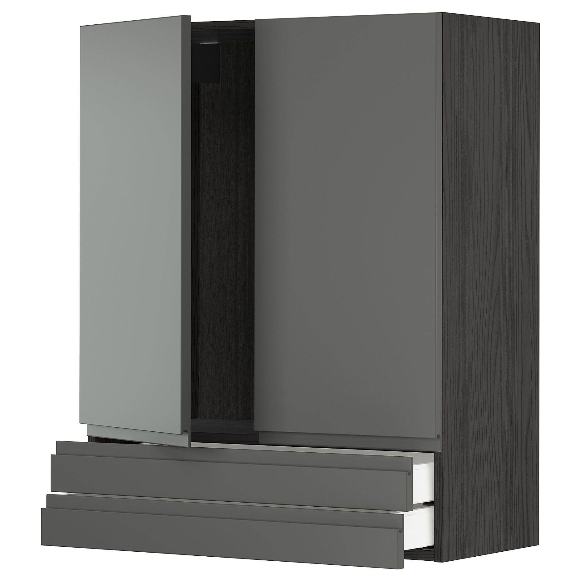 METOD/MAXIMERA, wall cabinet with 2 doors/2 drawers, 80x100 cm, 194.680.69