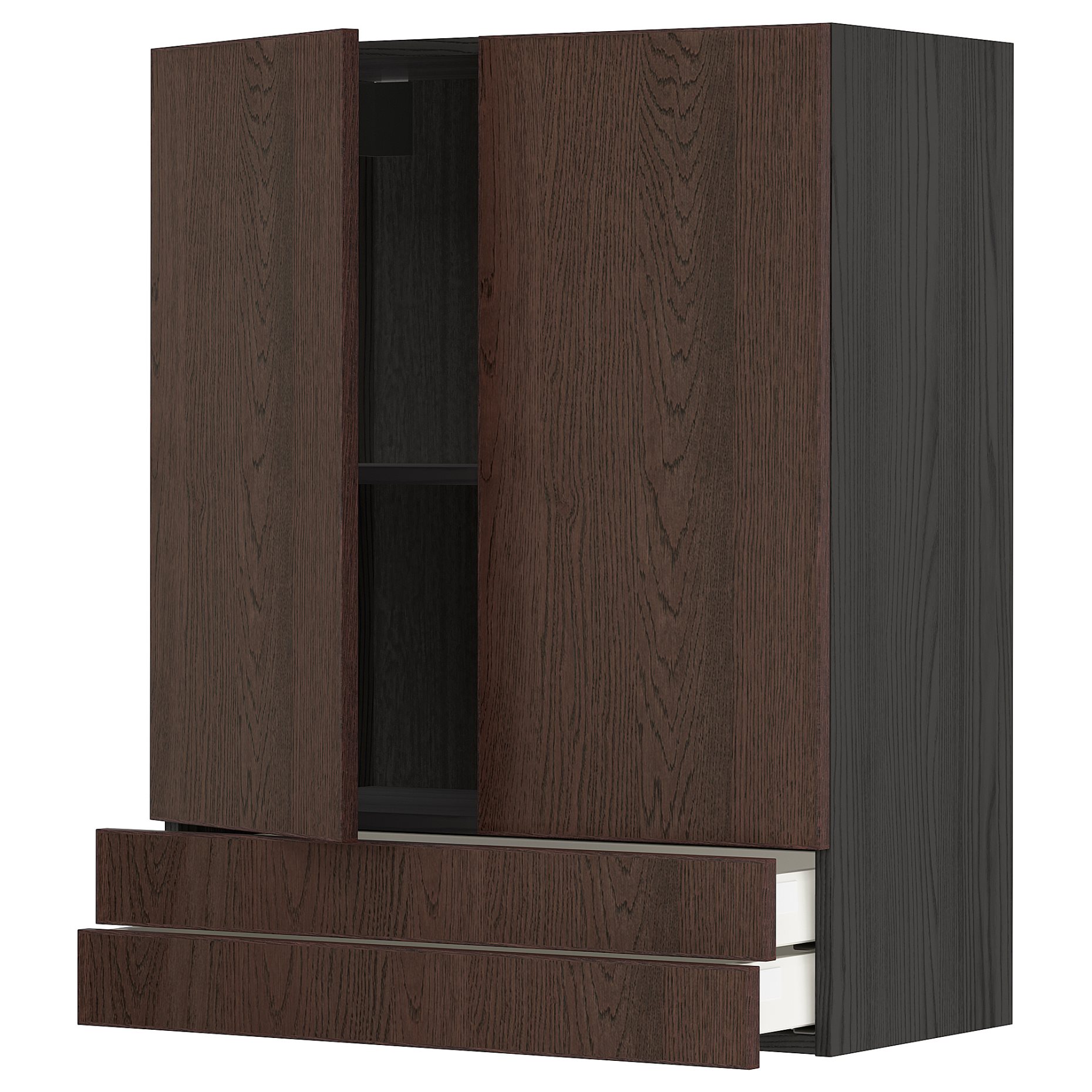 METOD/MAXIMERA, wall cabinet with 2 doors/2 drawers, 80x100 cm, 194.697.52