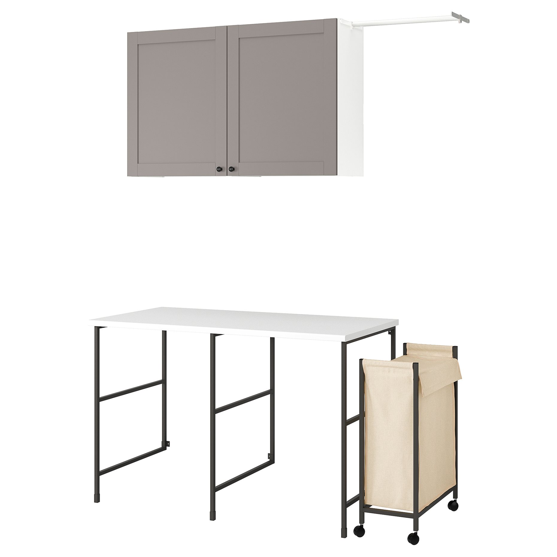 ENHET, σύνθεση αποθήκευσης για χώρο πλυντήριου, 139x63.5 cm, 194.774.60