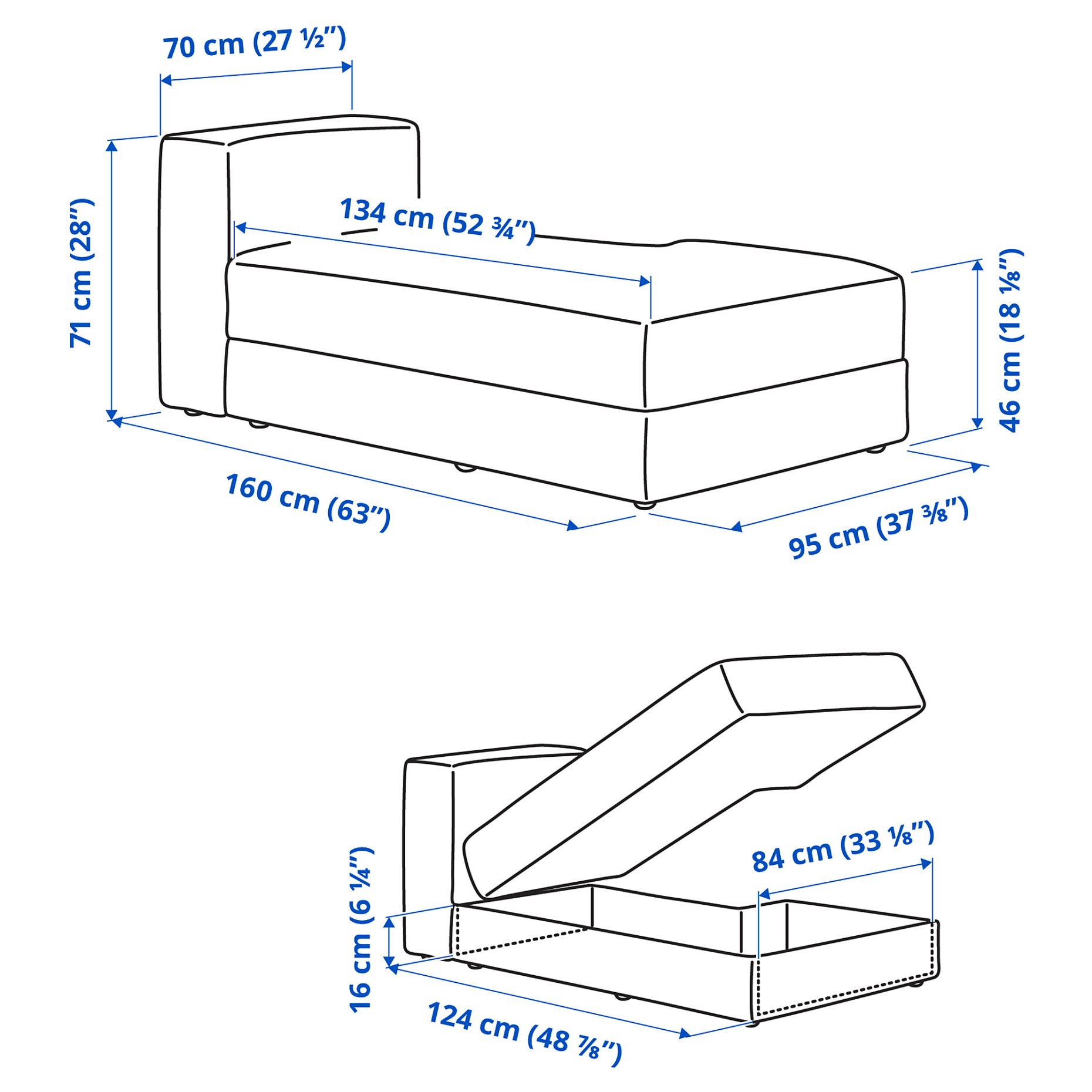 JÄTTEBO, chaise longue module, right, 194.852.95