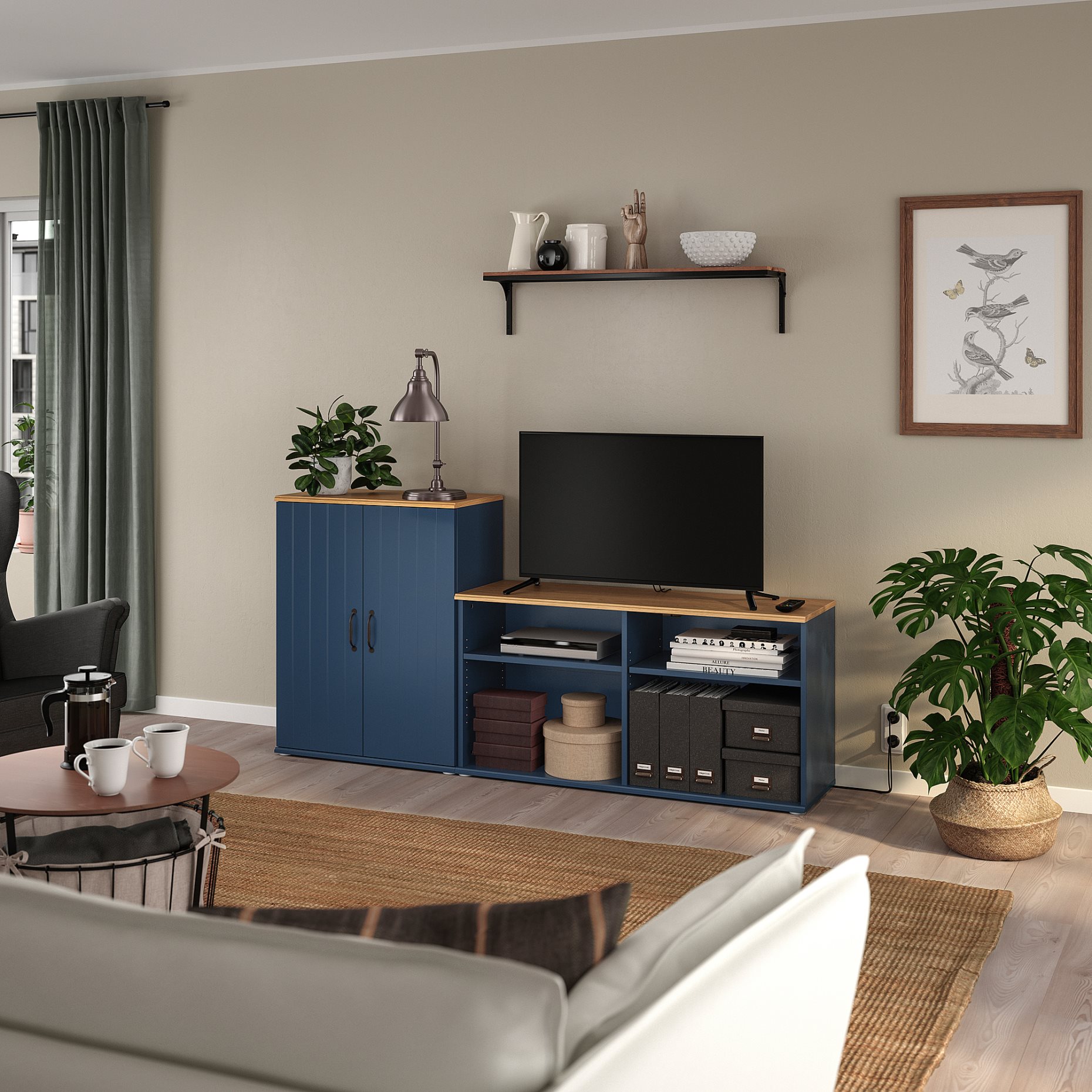 SKRUVBY, TV storage combination, 188x38x90 cm, 194.945.96