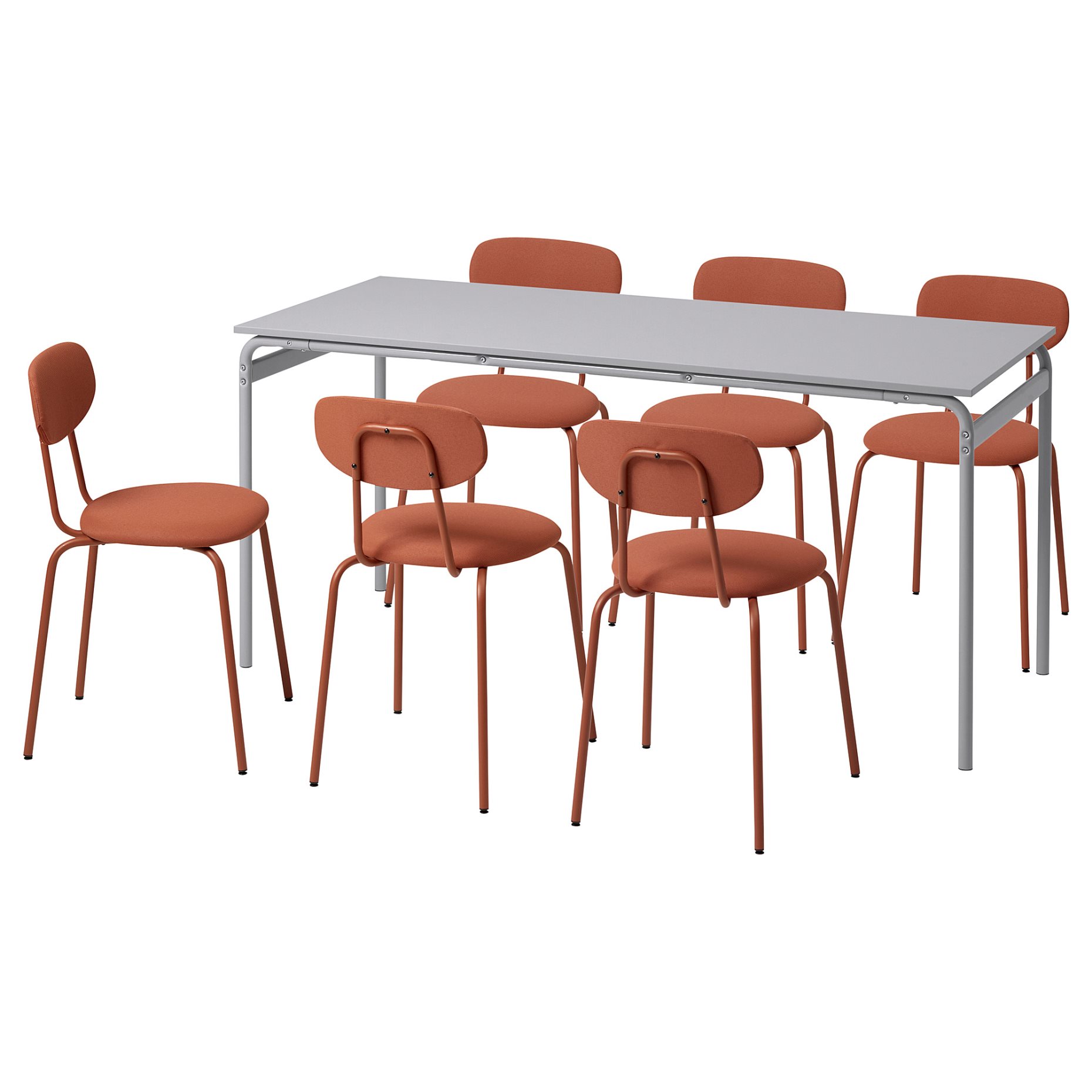 GRASALA/OSTANO, table and 6 chairs, 160 cm, 194.972.98
