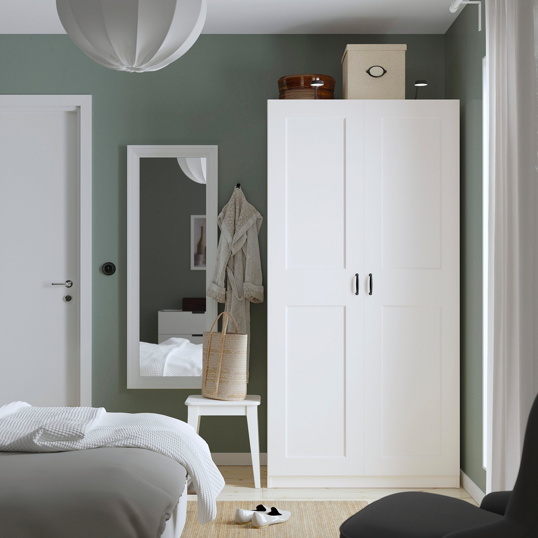 PAX/GRIMO, wardrobe combination, 100x60x201 cm, 195.030.20