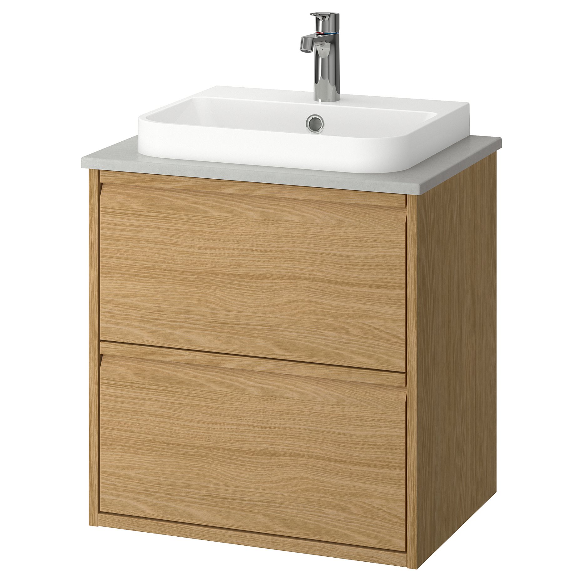 ANGSJON/BACKSJON, wash-stand with drawers/wash-basin/tap, 62x49x71 cm, 195.278.08