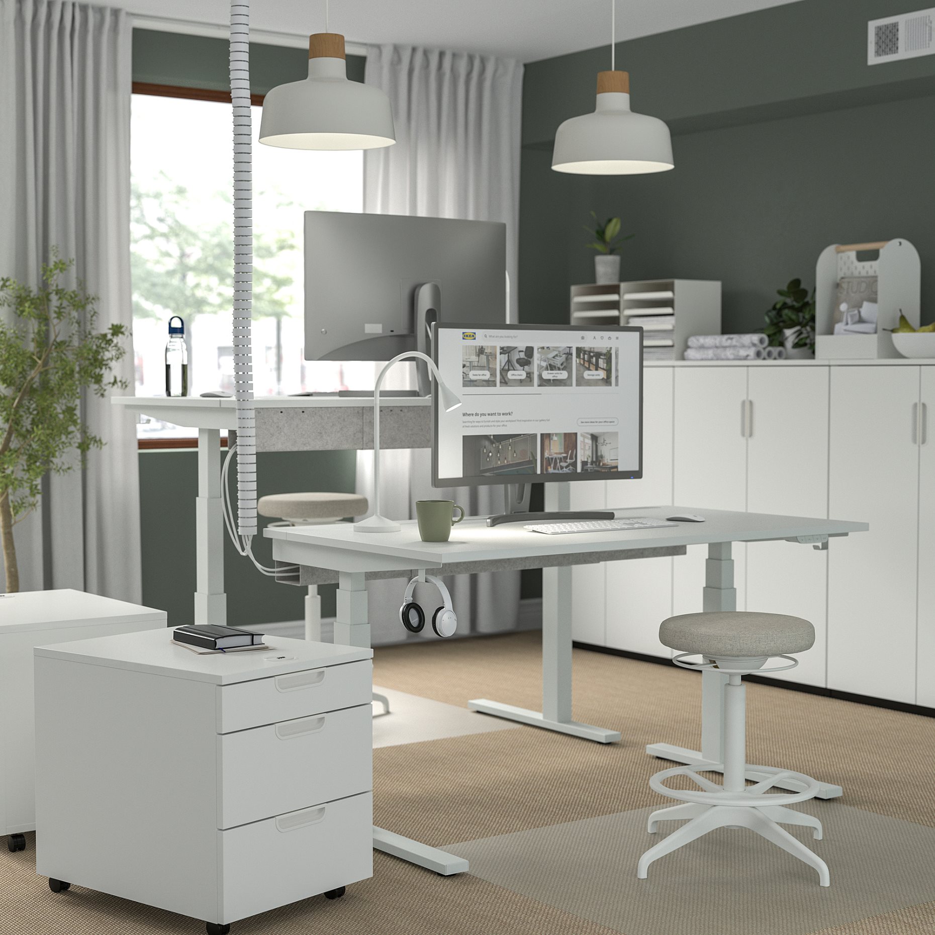 MITTZON, desk sit/stand/electric, 140x80 cm, 195.285.63