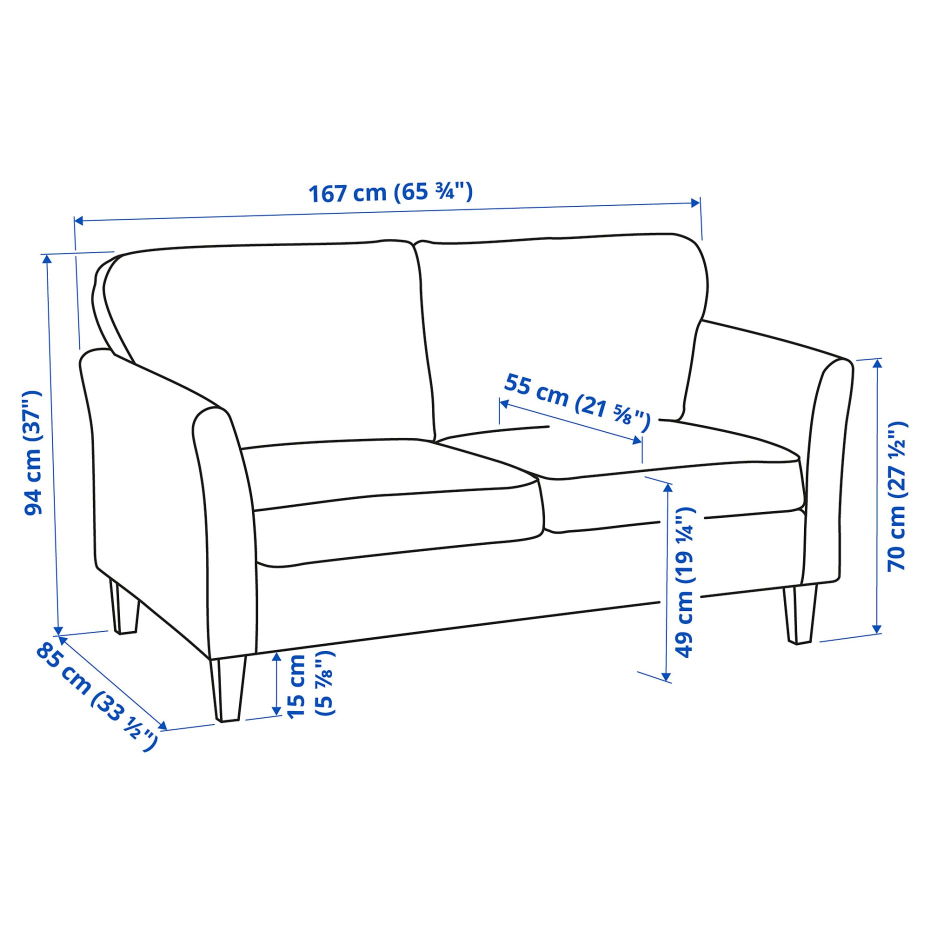 EKHOLMA, 2-seat sofa, 195.355.87