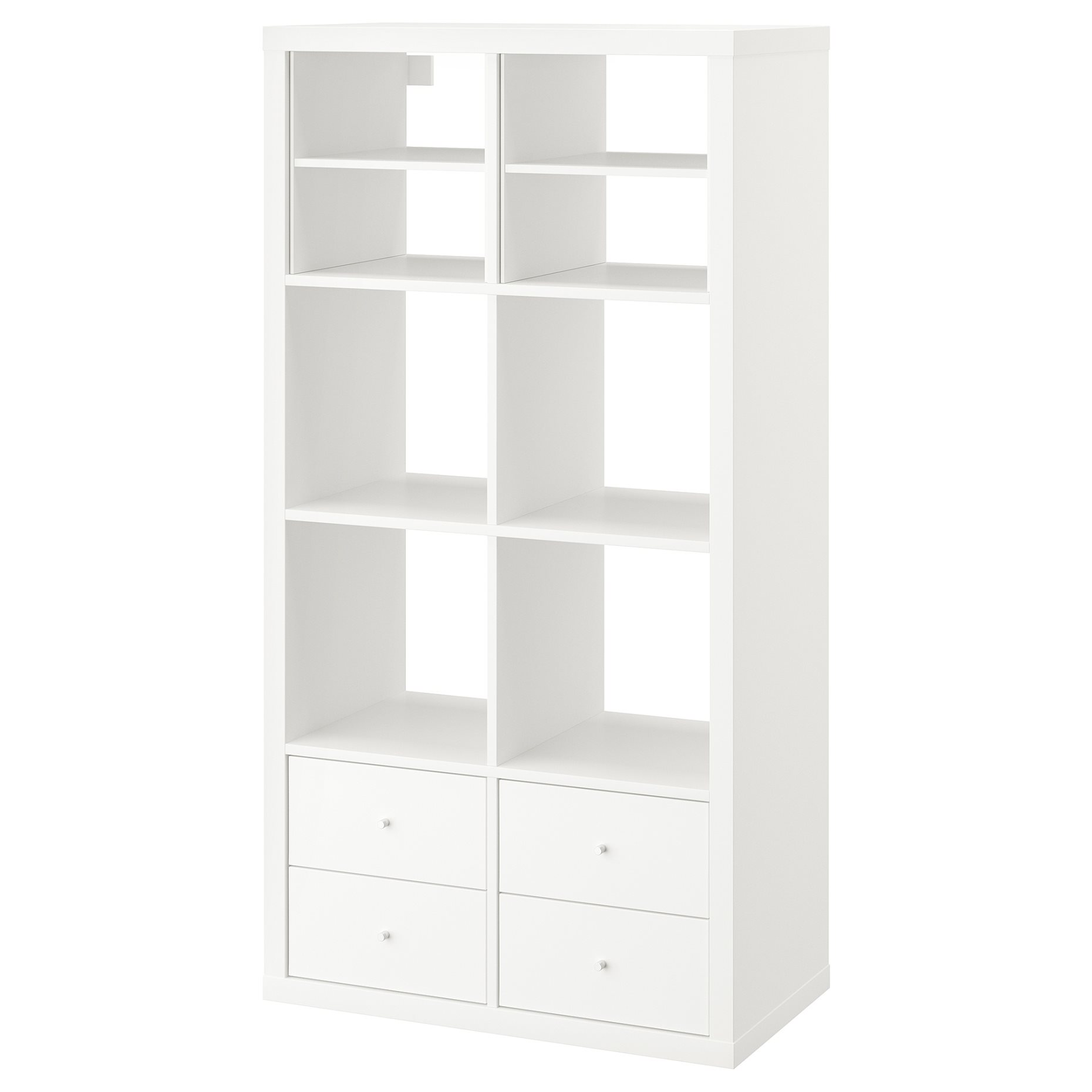 KALLAX, shelving unit with 4 drawers/2 shelf inserts, 147x77 cm, 195.528.93