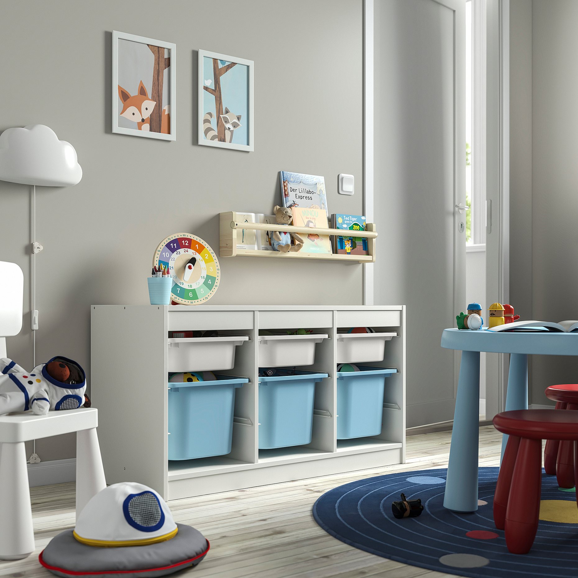 TROFAST, storage combination with boxes, 99x44x56 cm, 195.744.61