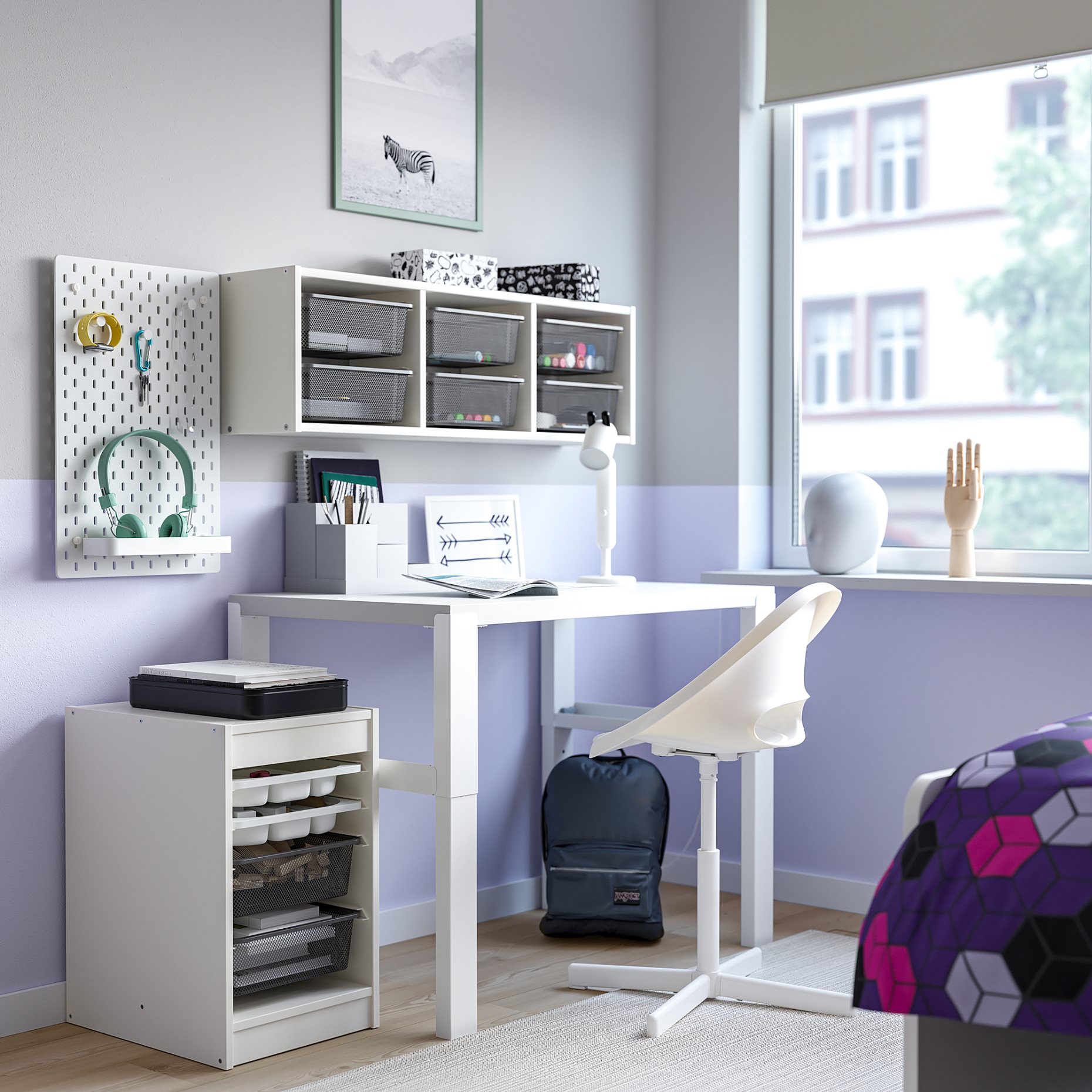 TROFAST, storage combination with boxes/trays, 34x44x56 cm, 195.755.21