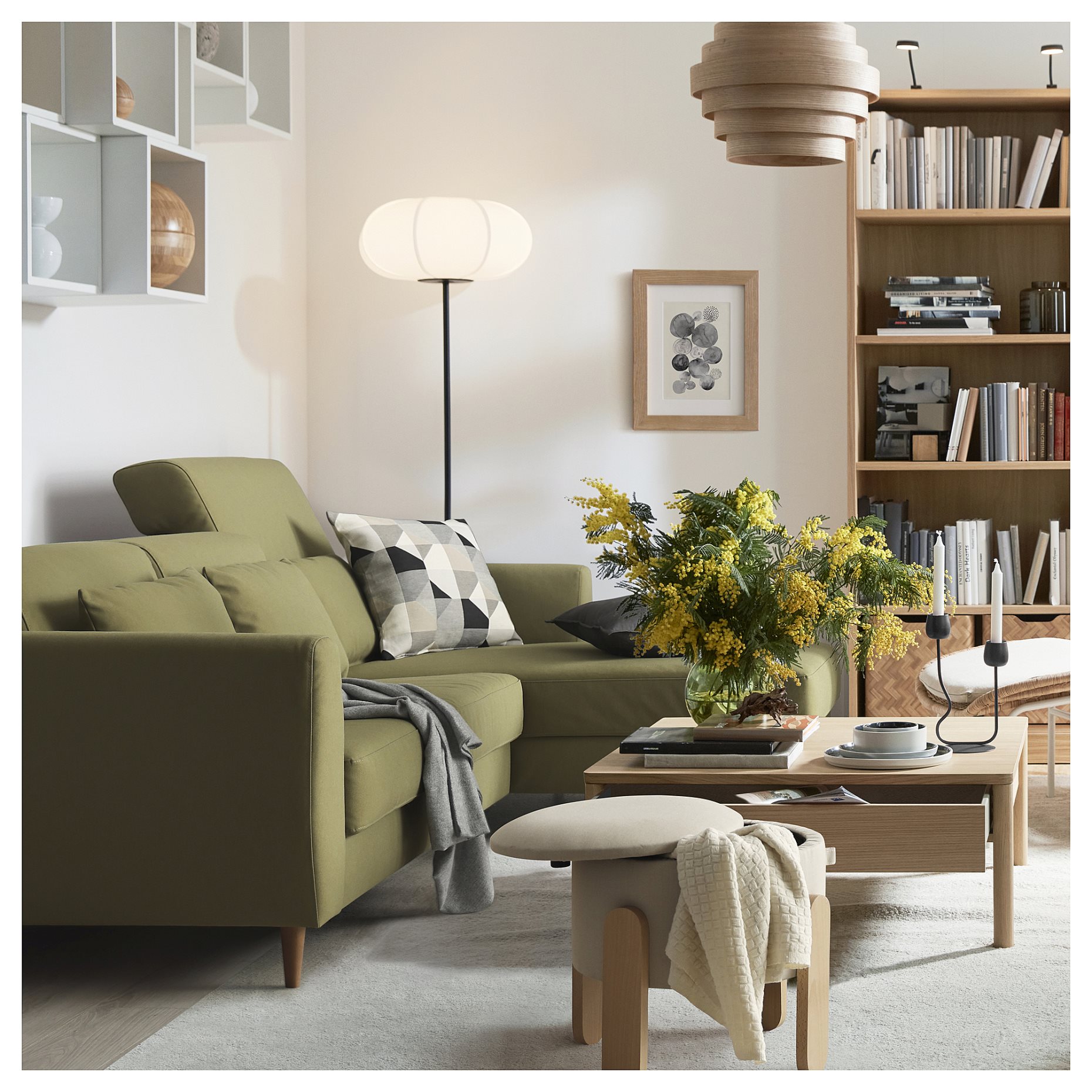 SLATORP, τριθέσιος καναπές με σεζλόνγκ, 195.775.96